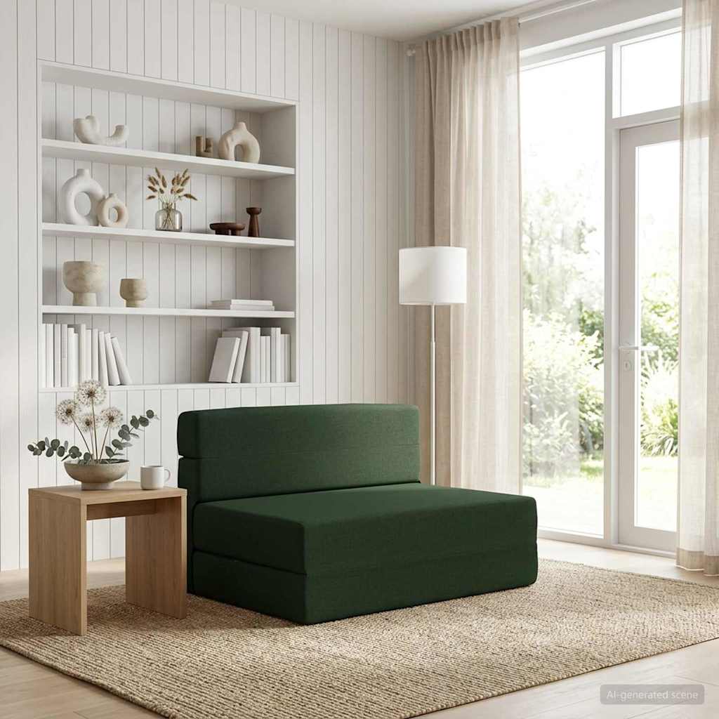 Klappsofa Bett Dunkelgrün 70 x 72 x 60 cm Stoff