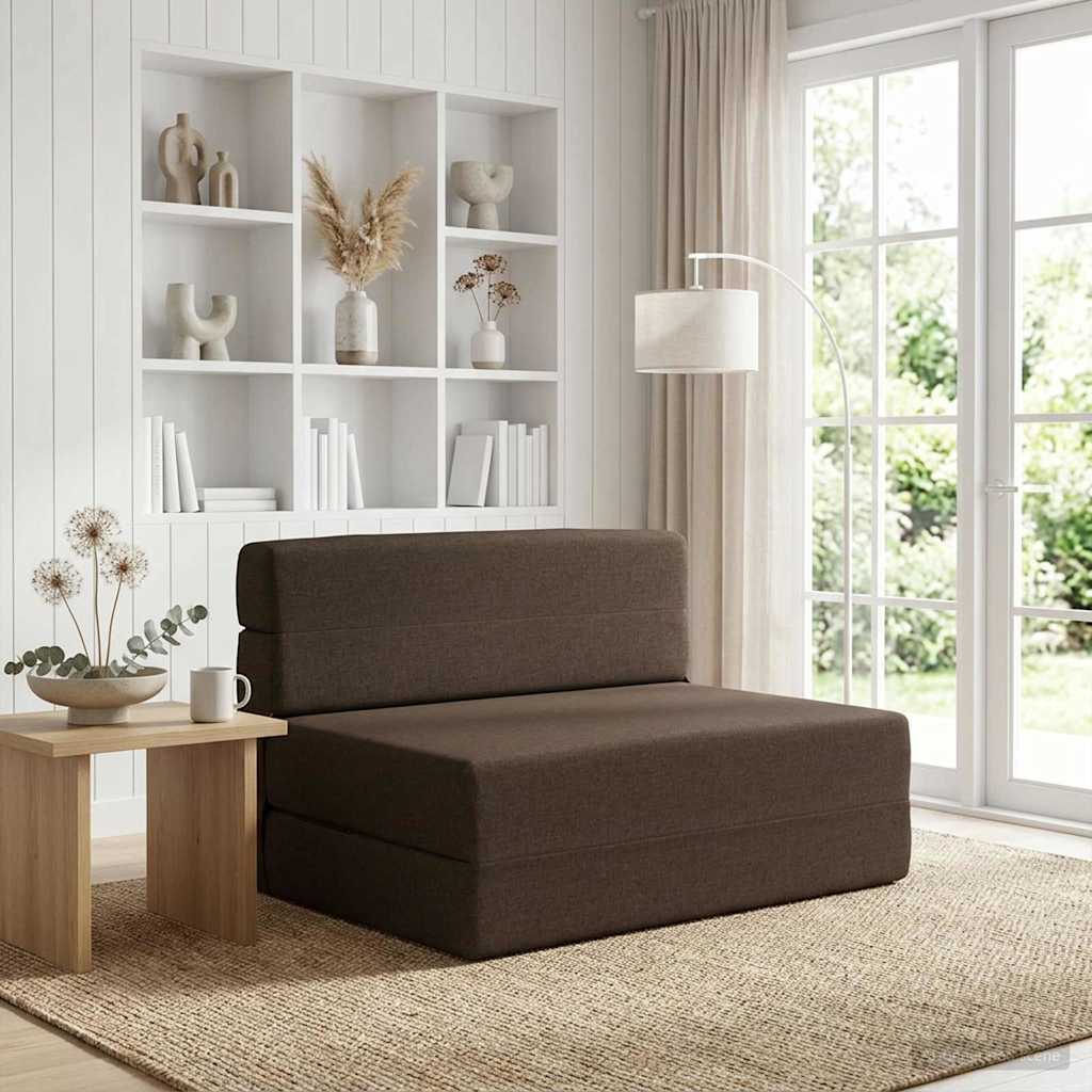 Klappsofa Bett Taupe 70 x 72 x 60 cm Stoff