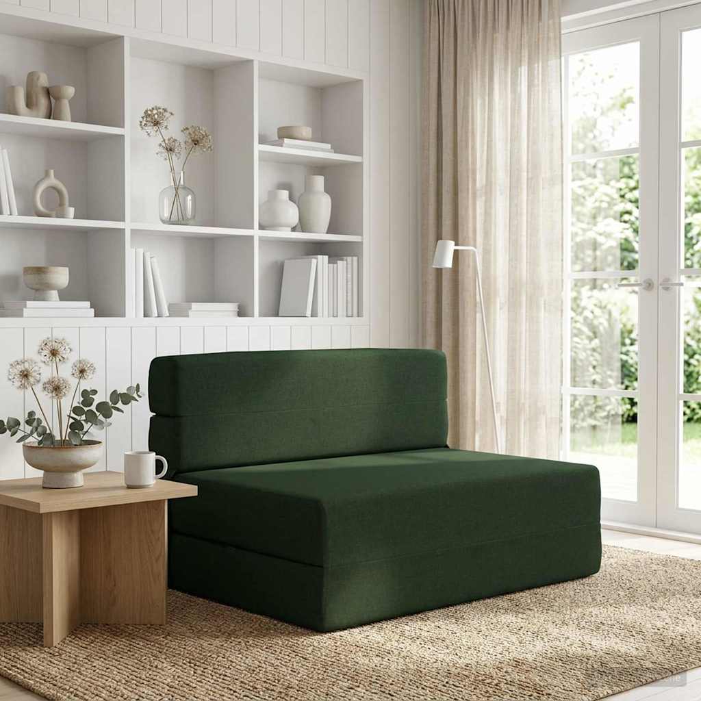 Klappsofa Bett Dunkelgrün 70 x 80 x 60 cm Stoff