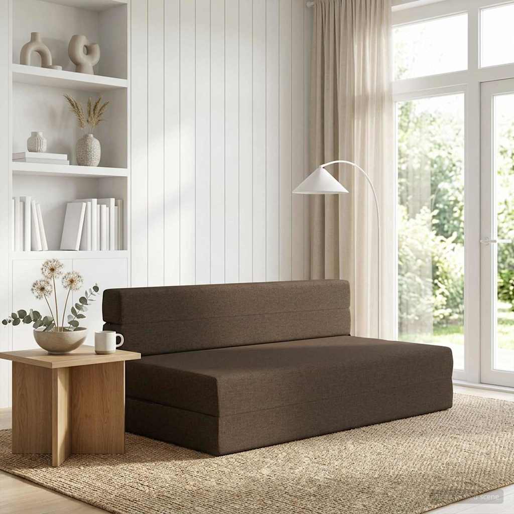 Klappsofa Bett Taupe 152 x 86,5 x 60 cm Stoff