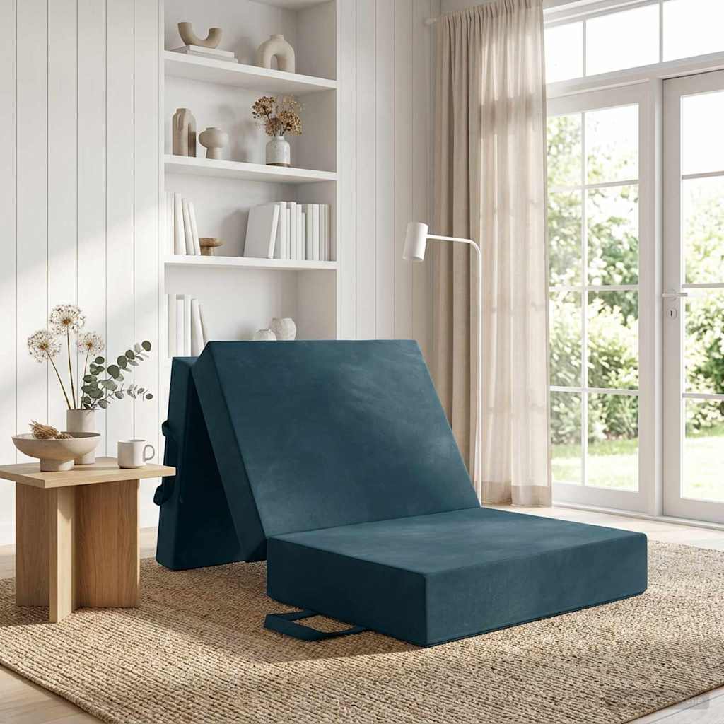Klappsofa Bett 75 x 67 x 45 cm Blau