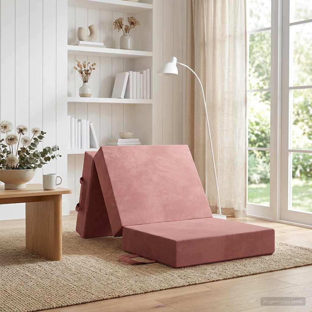 Klappsofa Bett 75 x 63 x 45 cm Rosa