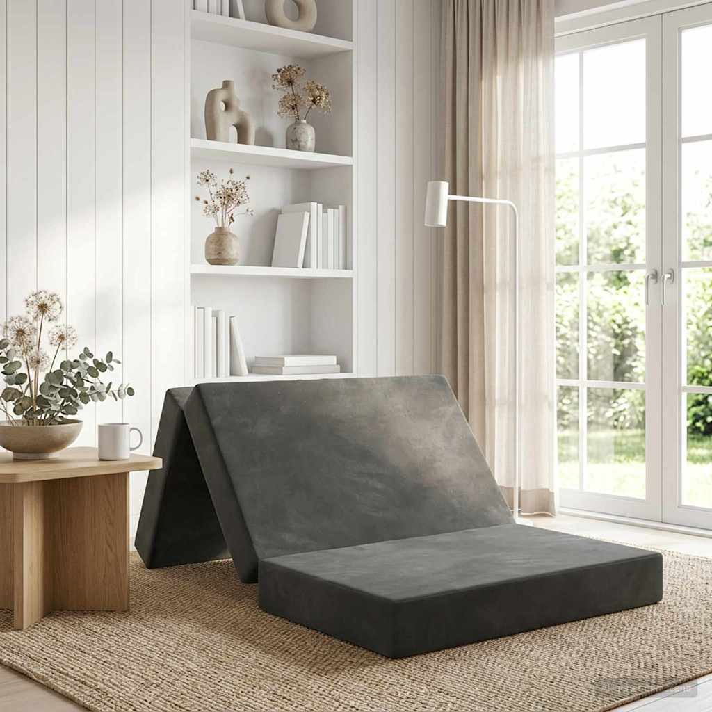 Klappsofa Bett 90 x 67 x 45 cm Dunkelgrau