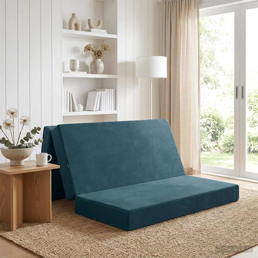 Klappsofa Bett 120 x 67 x 45 cm Blau