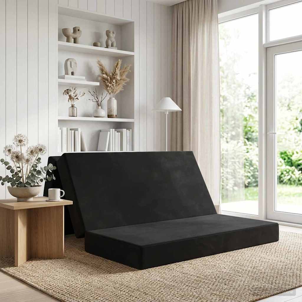 Klappsofa Bett 160 x 67 x 45 cm Schwarz