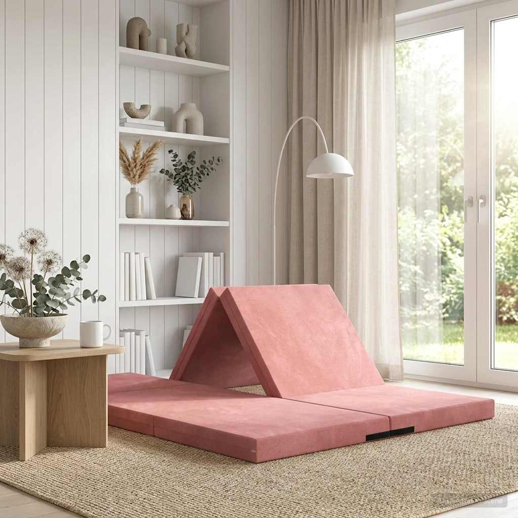 Klappsofa Bett 140 x 67 x 15 cm Rosa