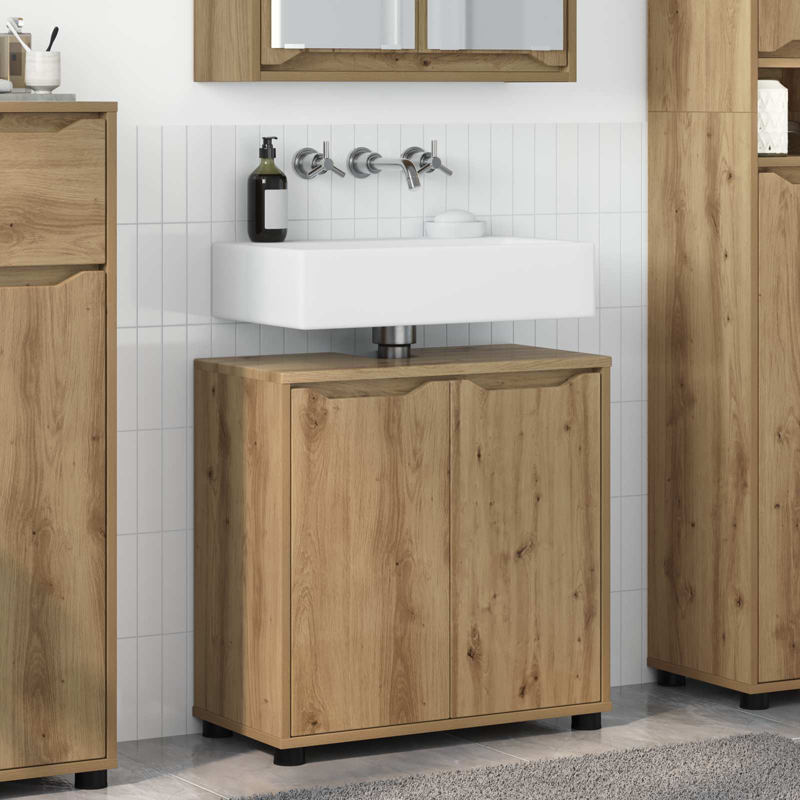 Badezimmerwaschbecken-Schrank Artisan-Eiche 60 x 30 x 60 cm