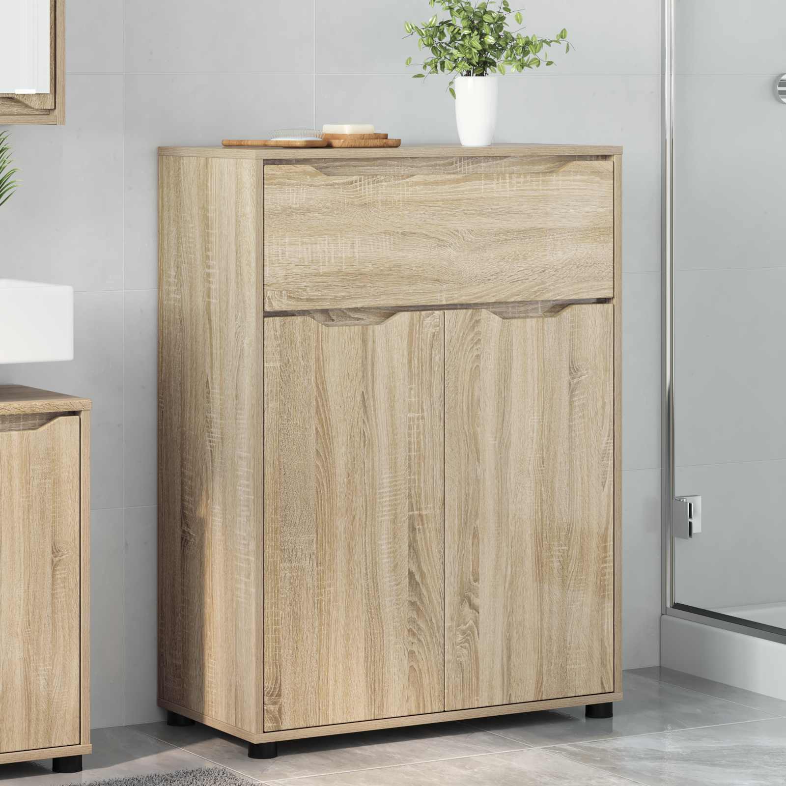 Badezimmerschrank Sonoma-Eiche 72,5 x 36,5 x 100 cm
