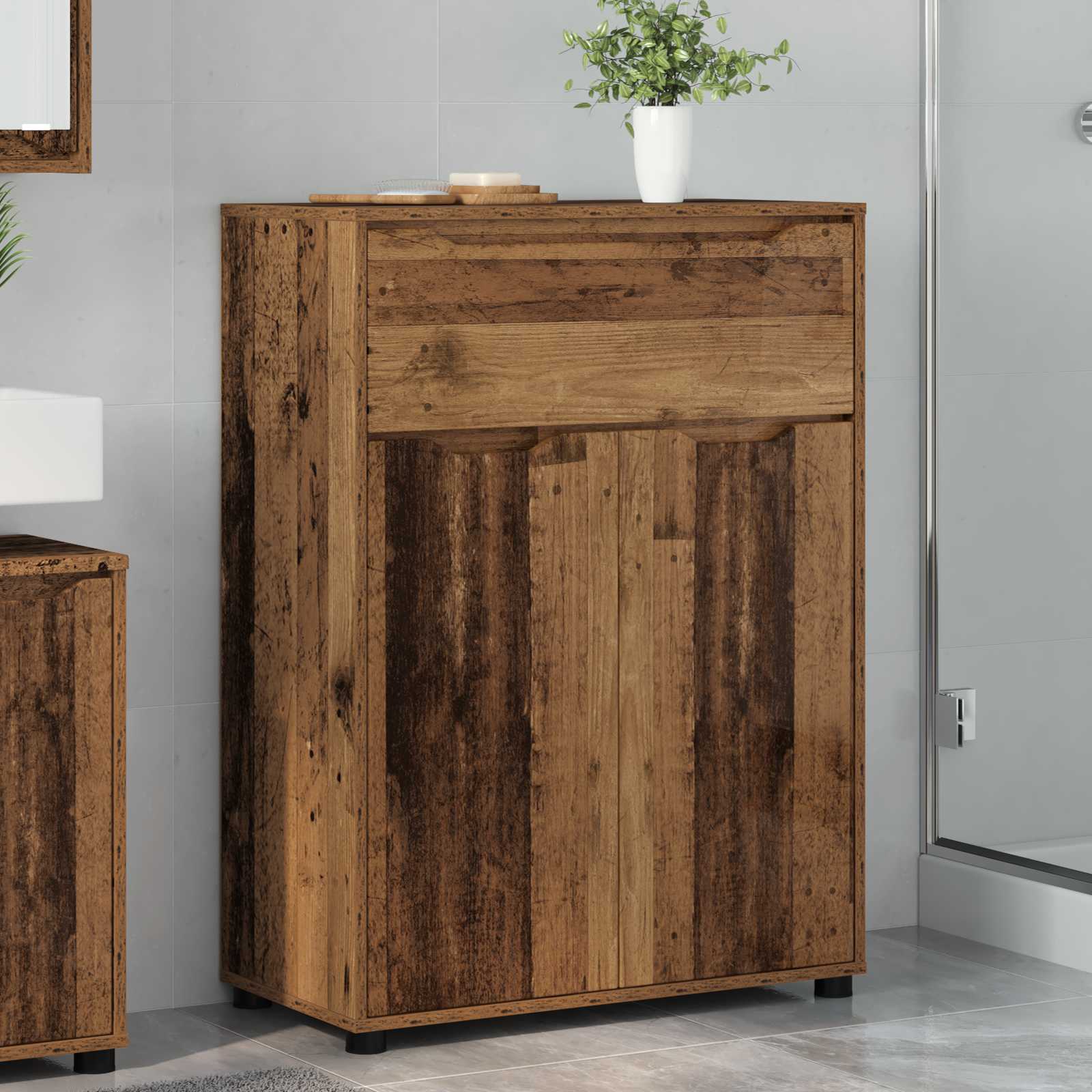 Badezimmerschrank Altholz 72,5 x 36,5 x 100 cm Holzwerkstoff