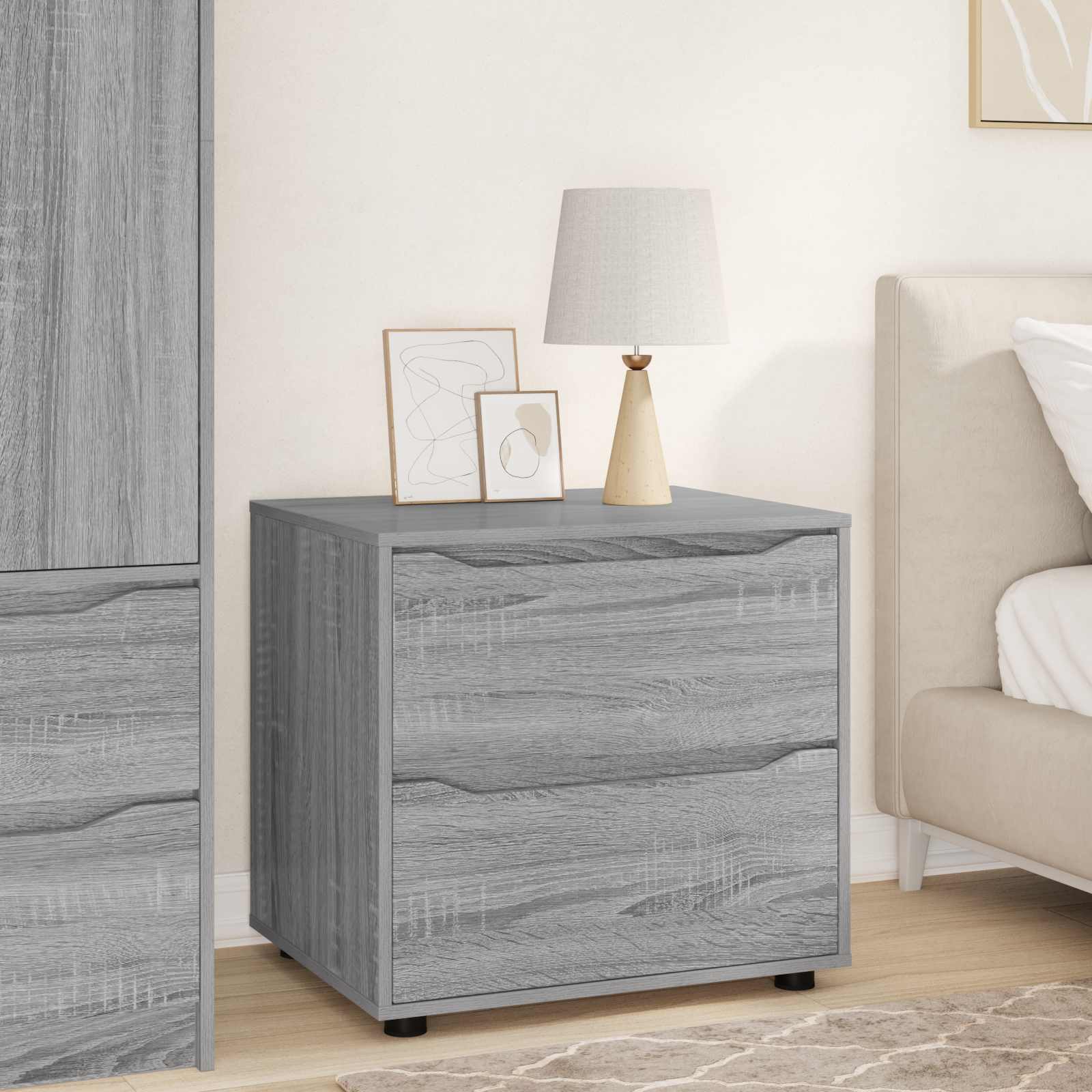 Aufbewahrungsschrank 60 x 48 x 57 cm Holzwerkstoff Sonoma-Grau