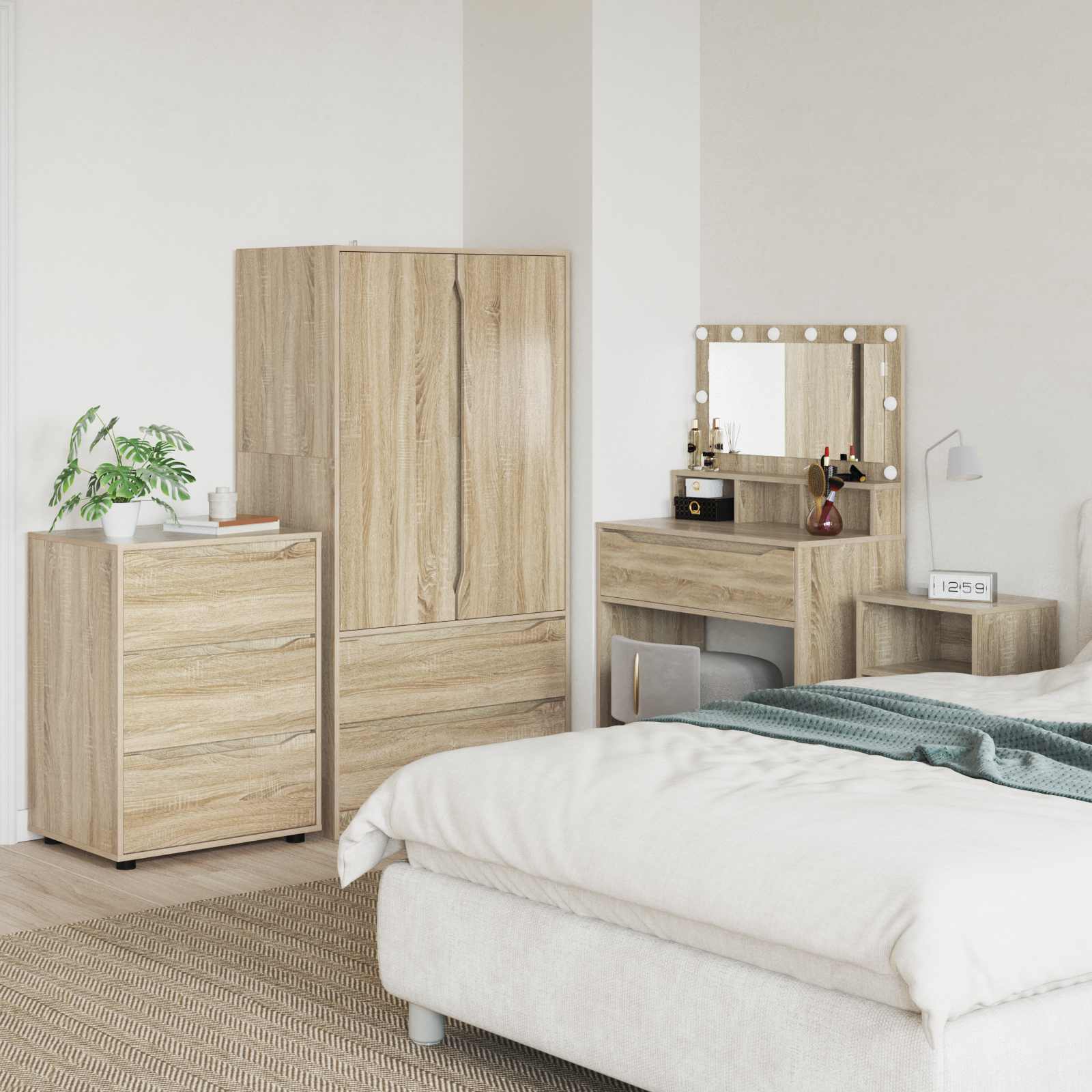 Aufbewahrungsschrank 60 x 48 x 81 cm Holzwerkstoff Sonoma-Eiche