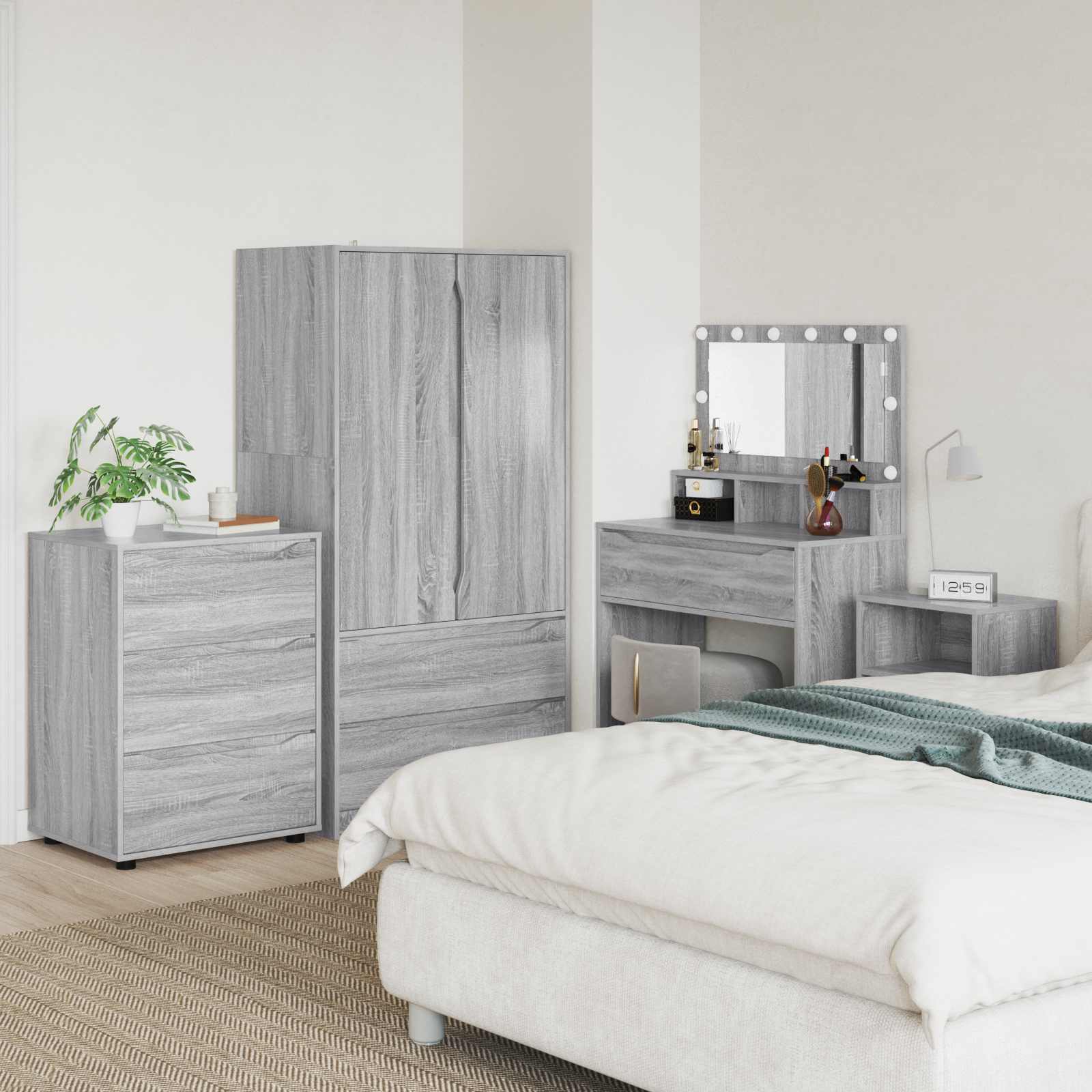 Aufbewahrungsschrank 60 x 48 x 81 cm Holzwerkstoff Sonoma-Grau