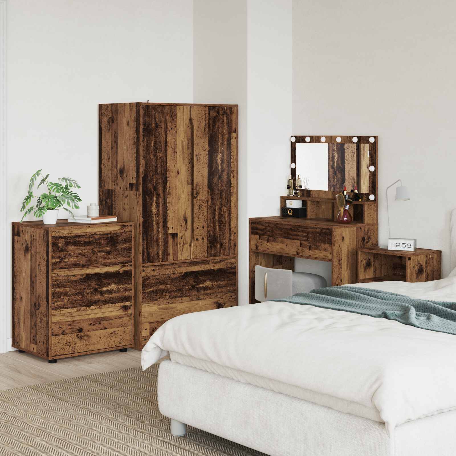 Aufbewahrungsschrank 60 x 48 x 81 cm Holzwerkstoff Altholz