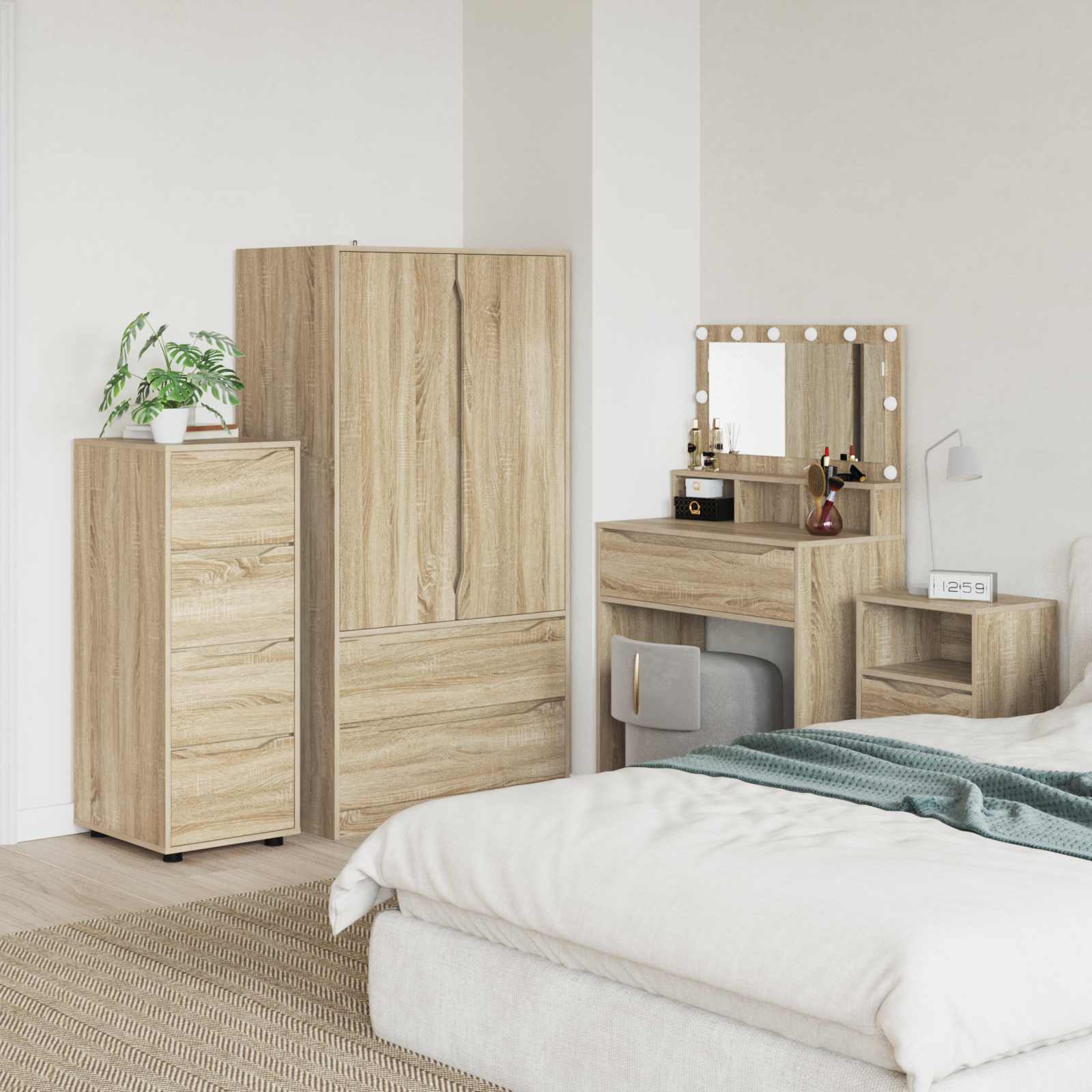 Aufbewahrungsschrank 40 x 48 x 105 cm Holzwerkstoff