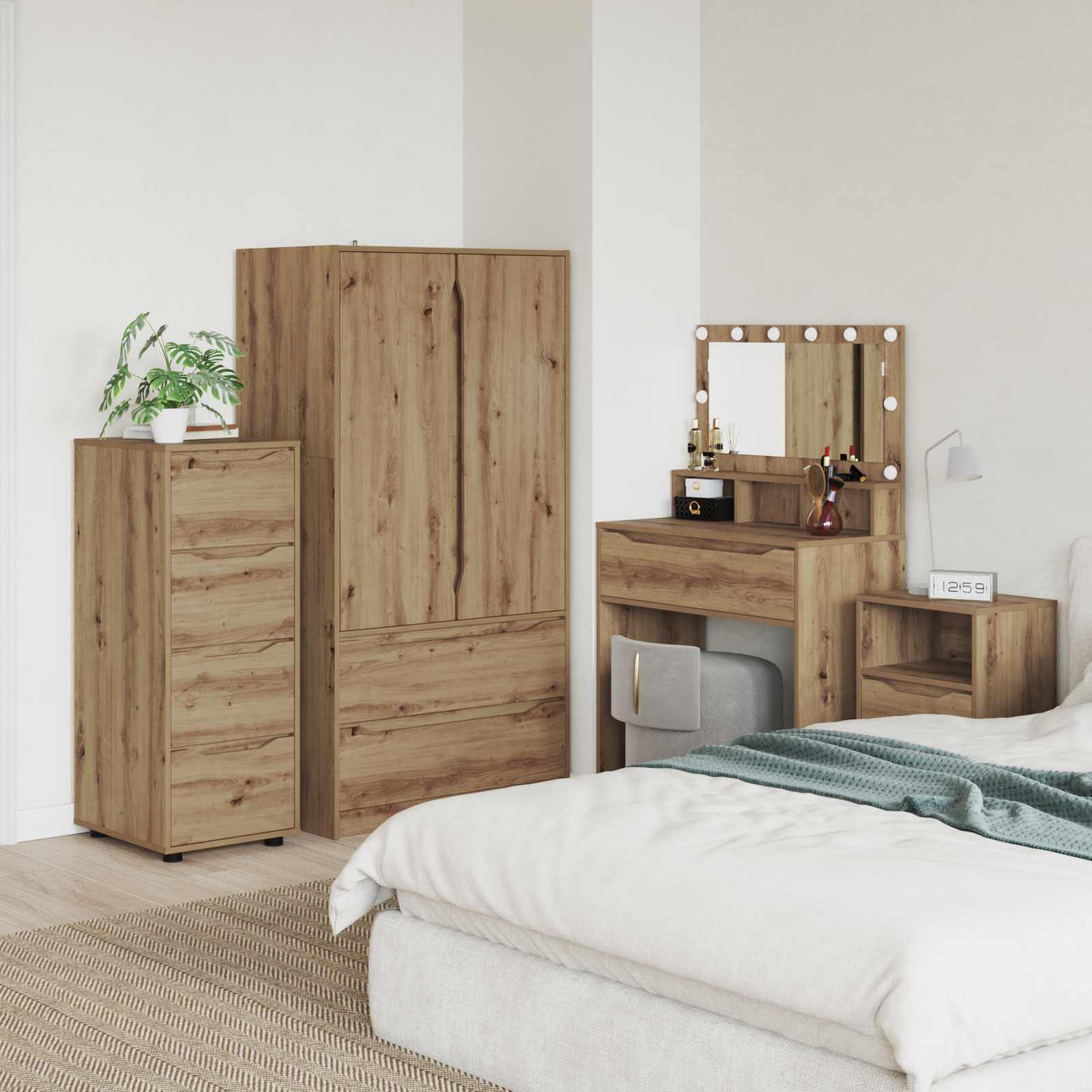 Aufbewahrungsschrank 40 x 48 x 105 cm Holzwerkstoff