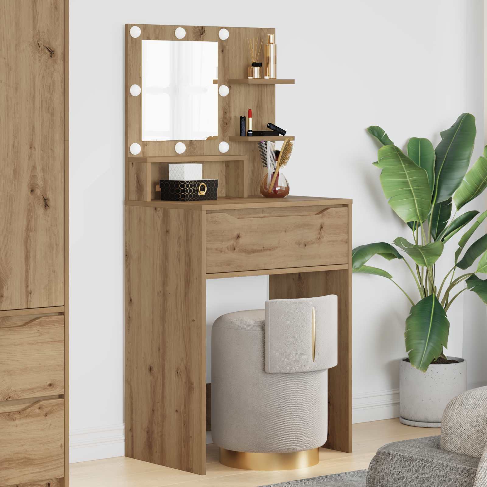 Schlafzimmer-Frisiertische Artisan-Eiche 80 x 39,6 x 135 cm