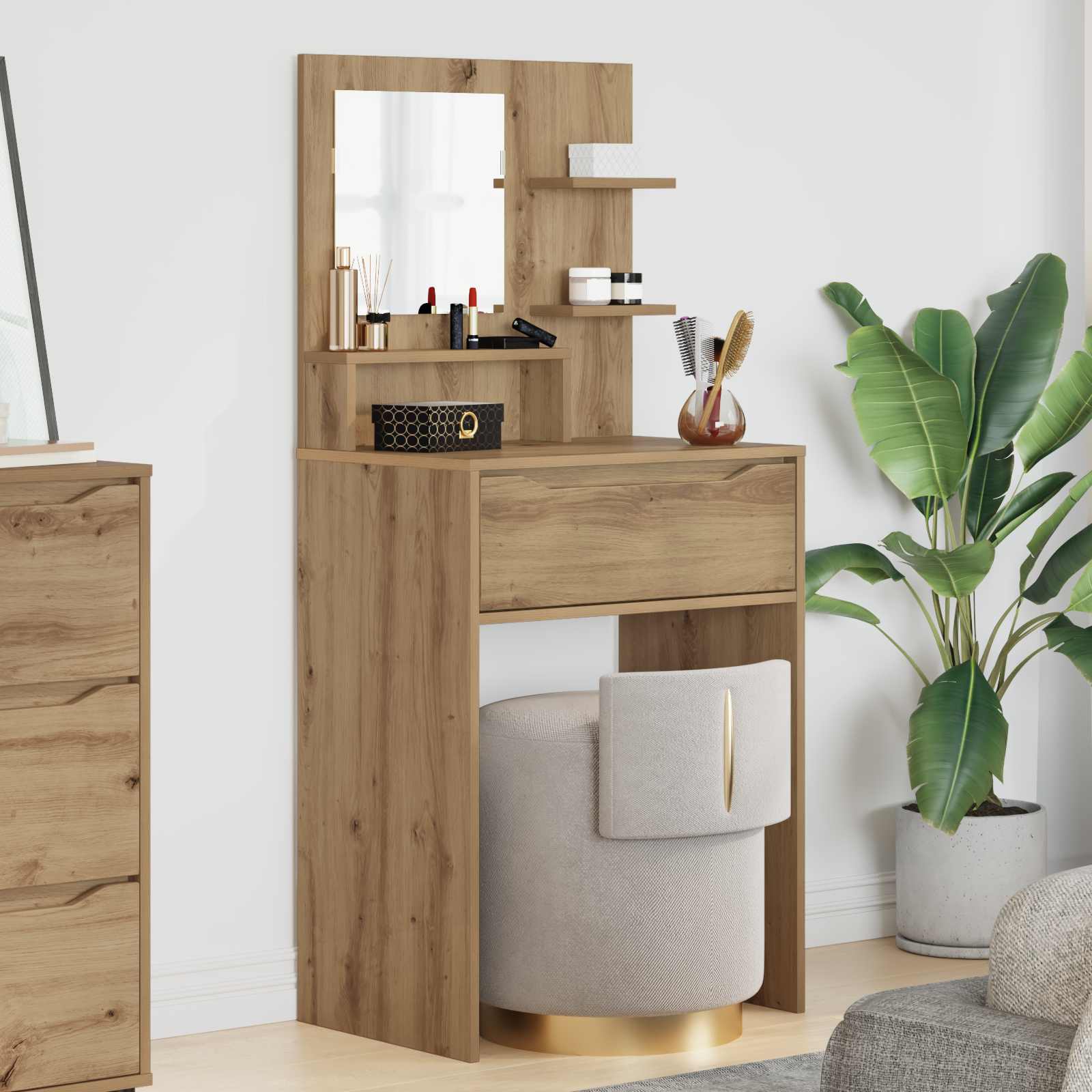 Schlafzimmer-Frisiertische Artisan-Eiche 80 x 39,6 x 135 cm