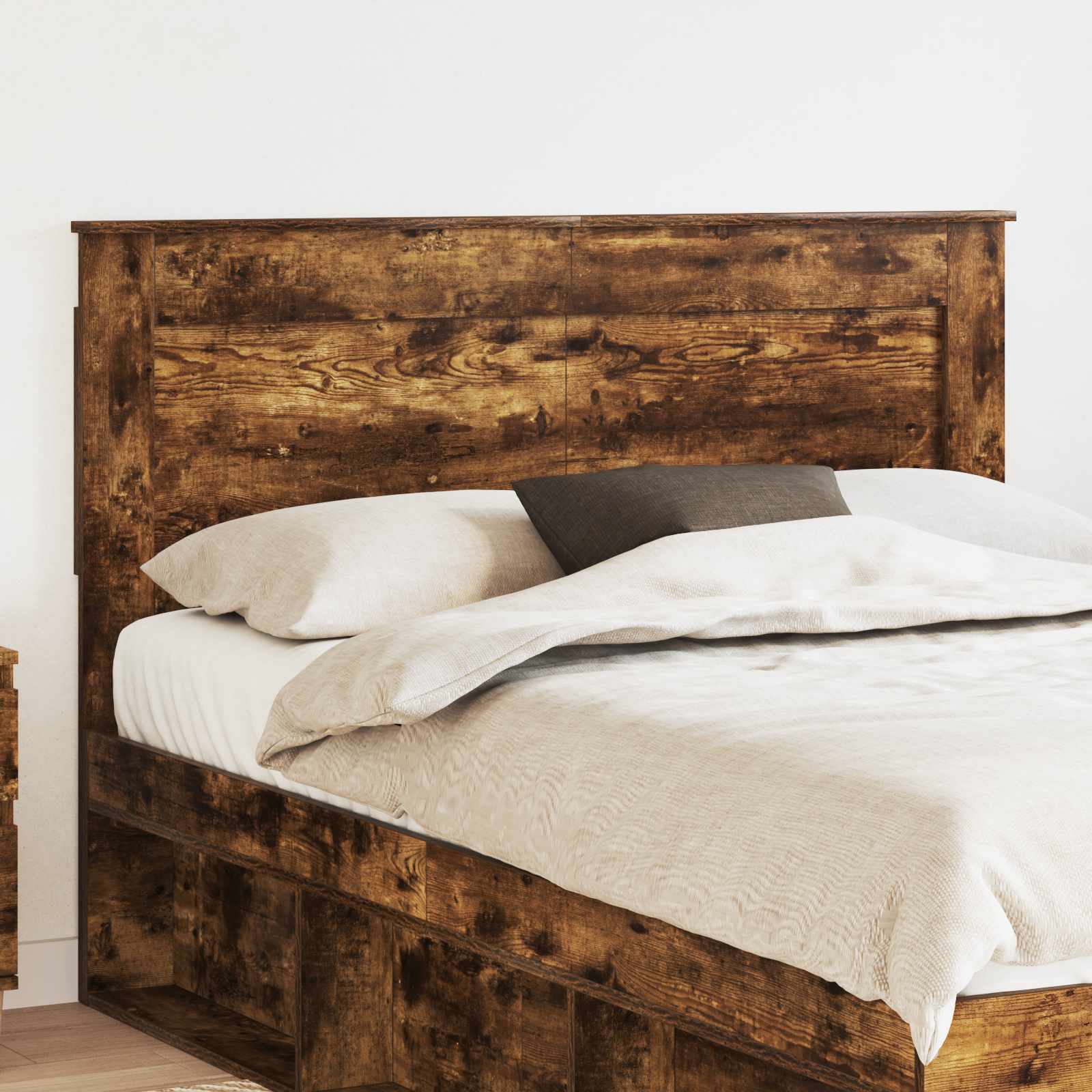 Kopfteil Geräucherte Eiche Holzwerkstoff