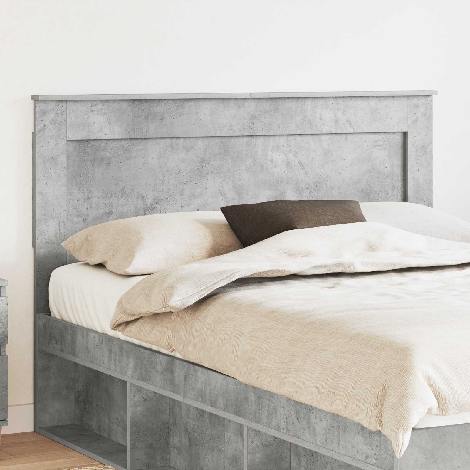 Kopfteil Beton Grau Holzwerkstoff