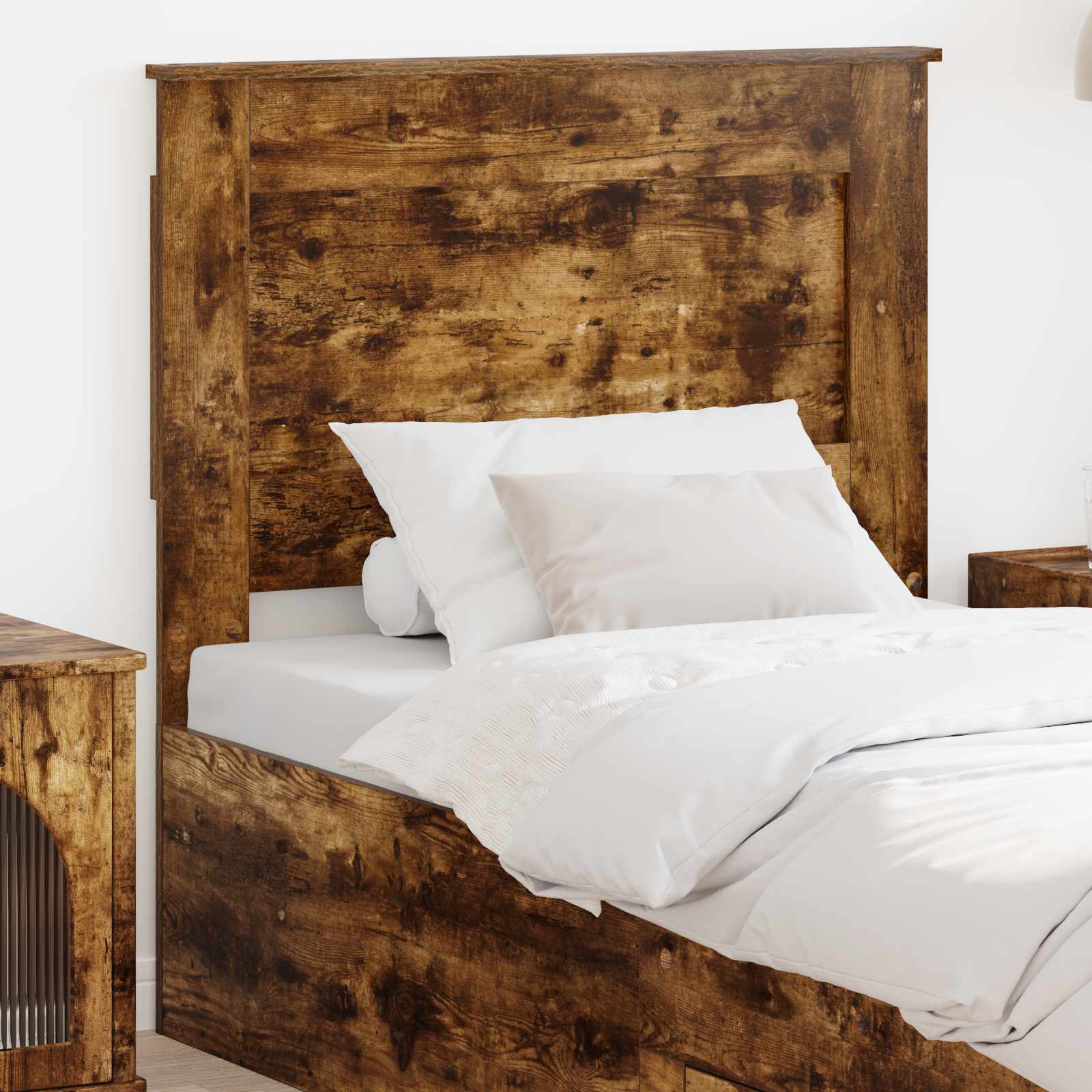 Kopfteil Geräucherte Eiche Holzwerkstoff