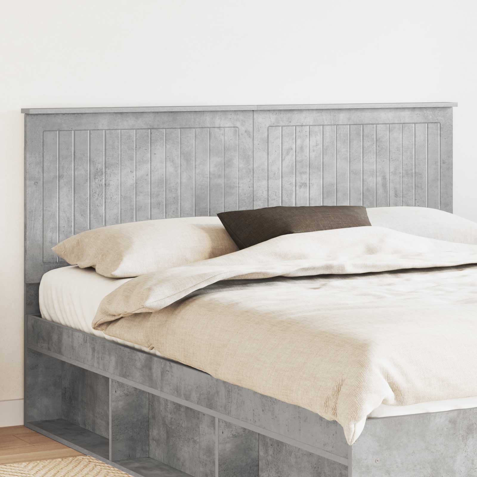 Kopfteil Beton Grau Holzwerkstoff