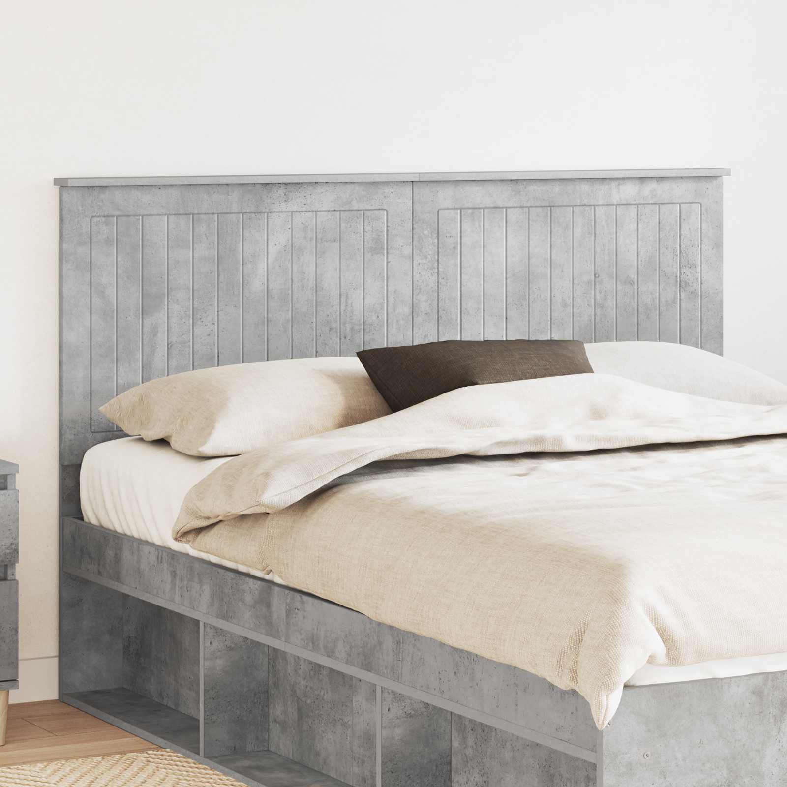 Kopfteil Beton Grau Holzwerkstoff
