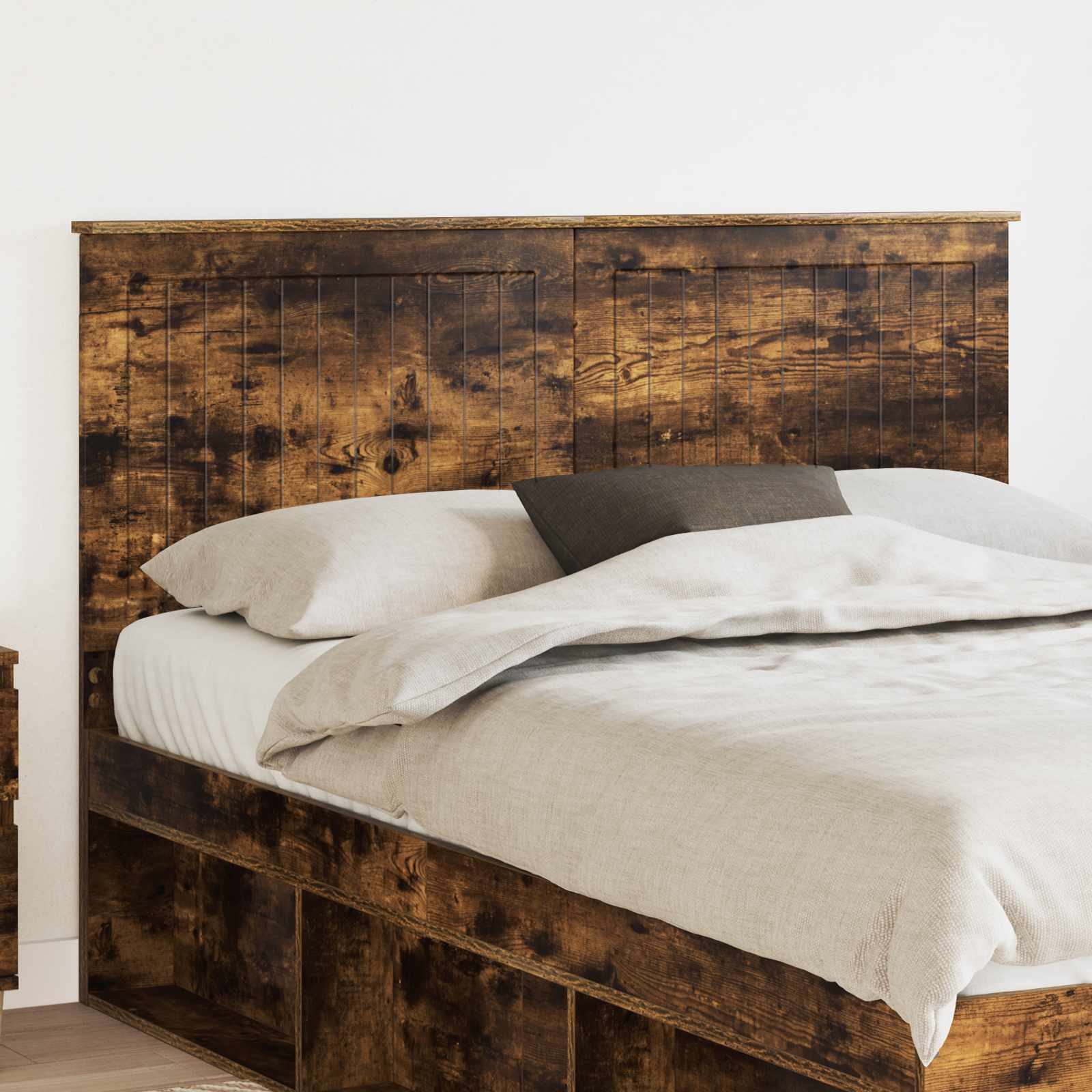 Kopfteil Geräucherte Eiche Holzwerkstoff