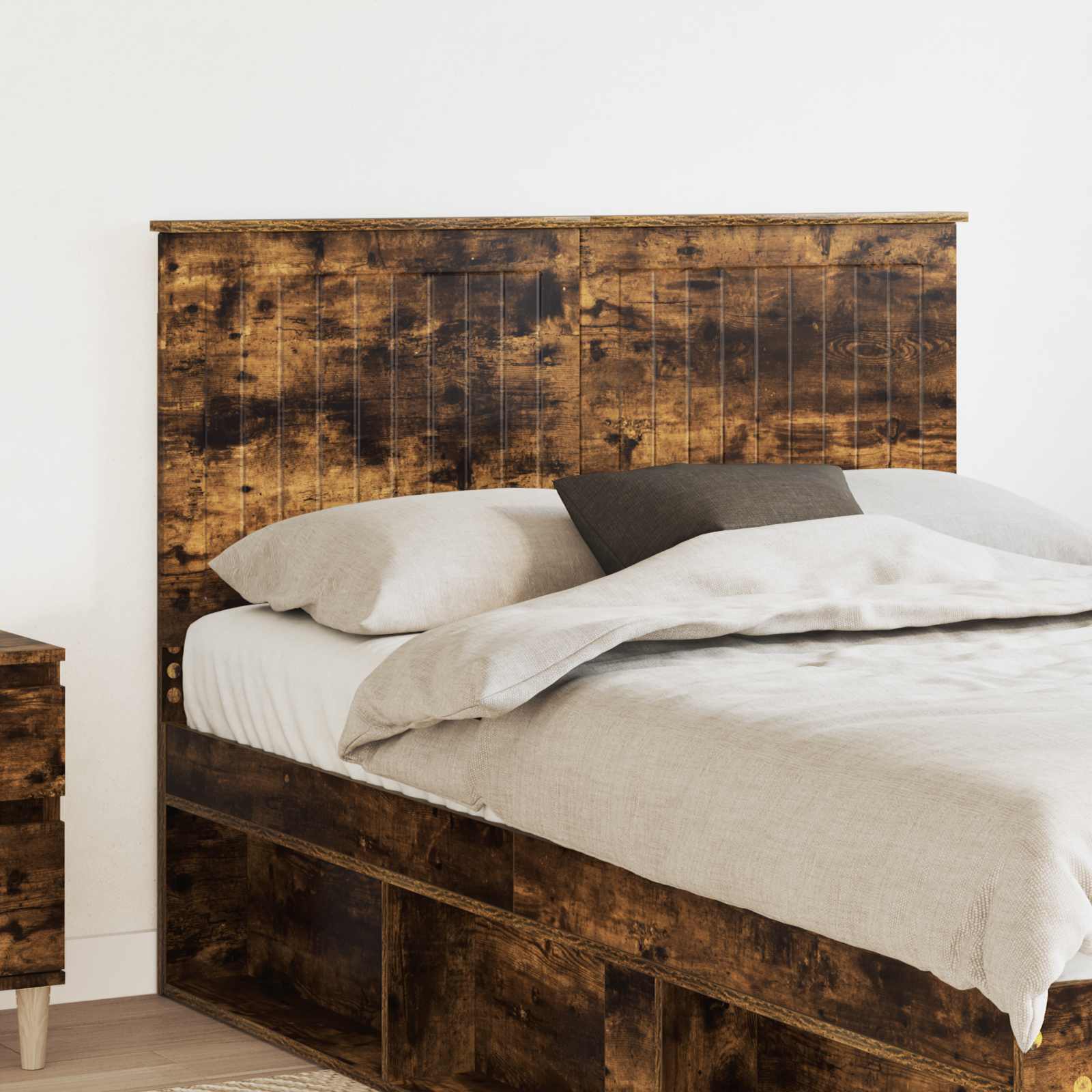 Kopfteil Geräucherte Eiche Holzwerkstoff
