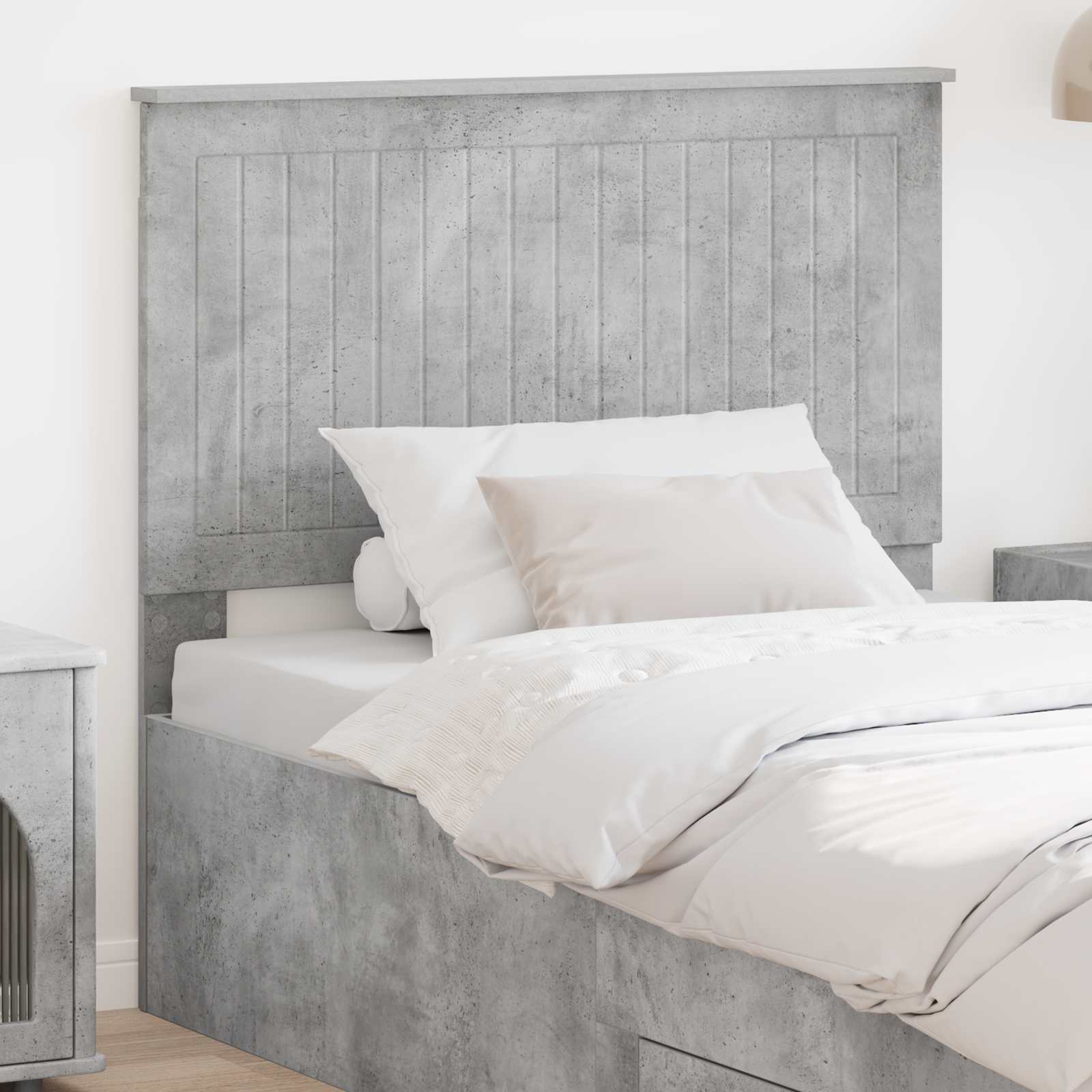 Kopfteil Beton Grau Holzwerkstoff