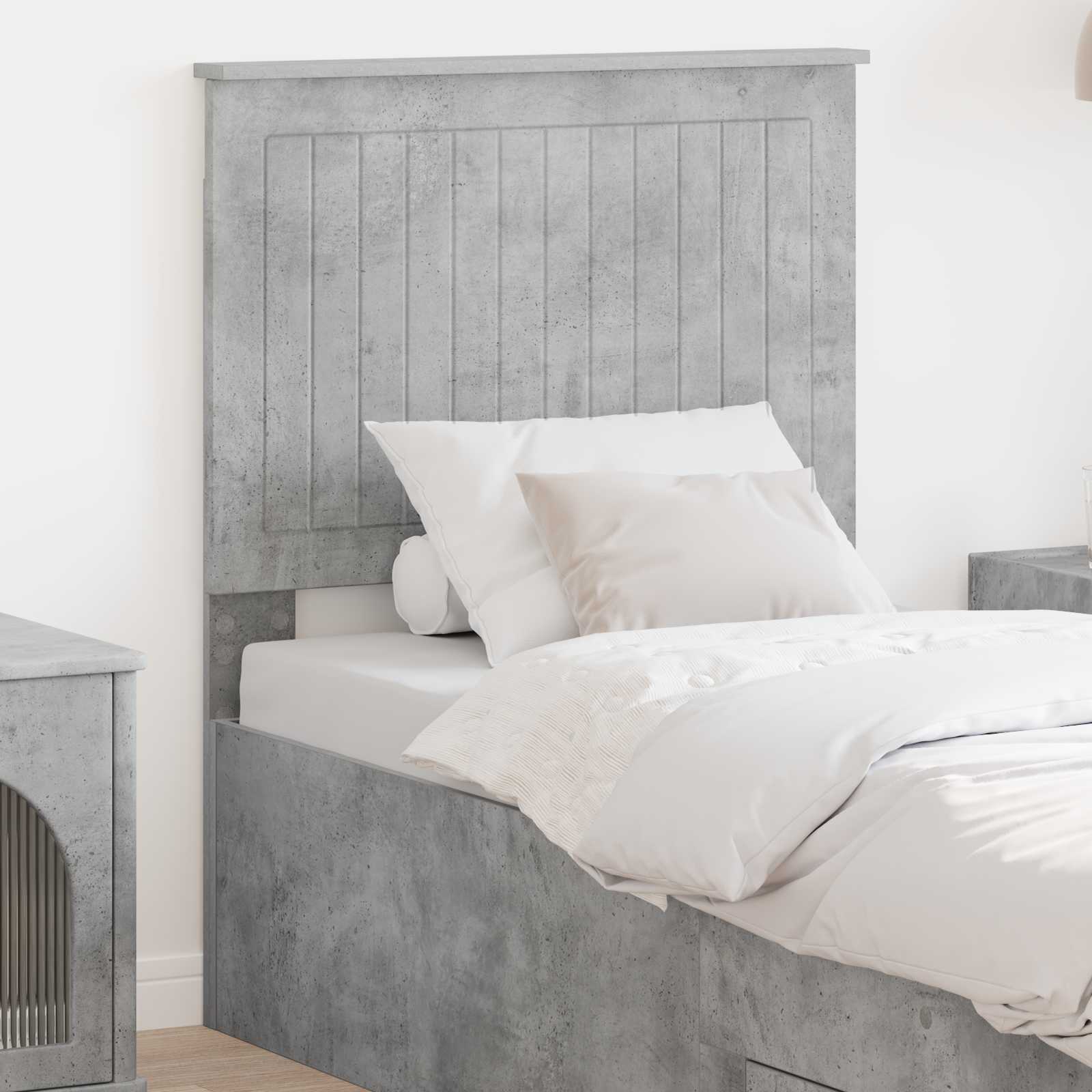 Kopfteil Beton Grau Holzwerkstoff