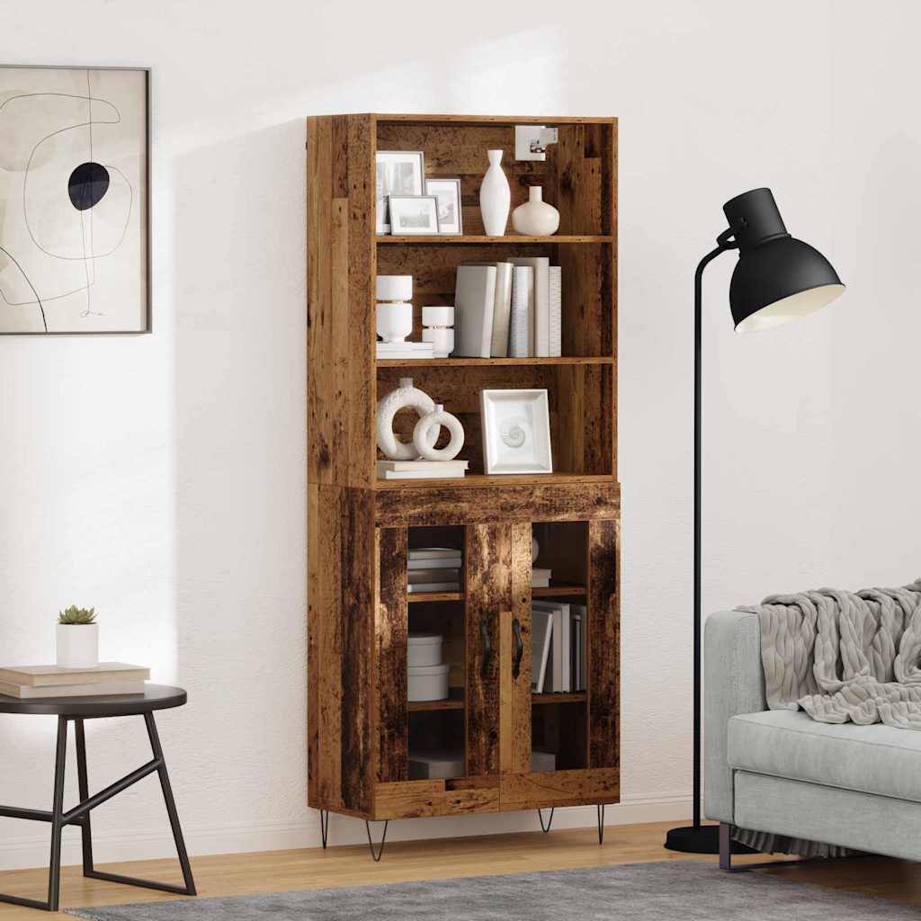Highboard 2 stk. Altholz 69,5 x 34 x 180 cm