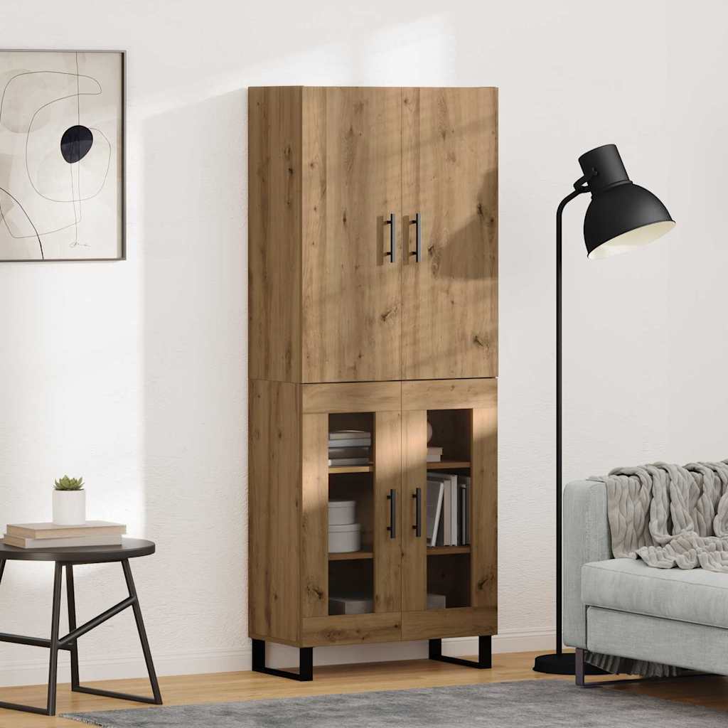 Highboard 2 stk. Artisan-Eiche 69,5 x 34 x 180 cm