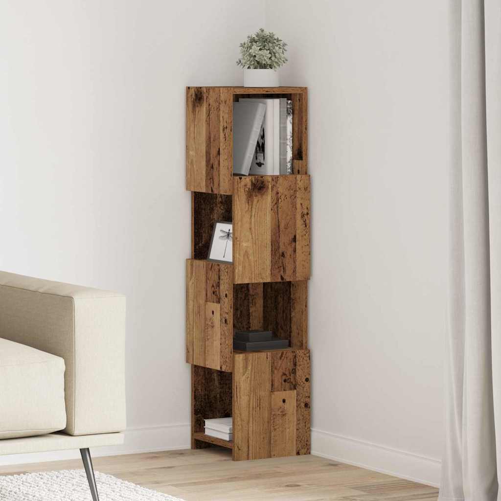 Eckschrank 25,5x25x102cm Holzwerkstoff Altholz