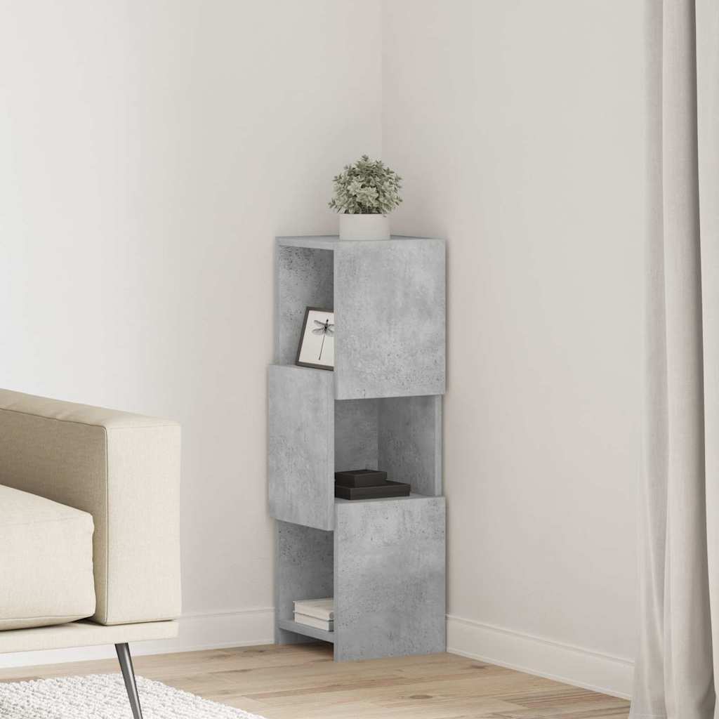 Eckschrank 25,5x25x80cm Holzwerkstoff Betongrau