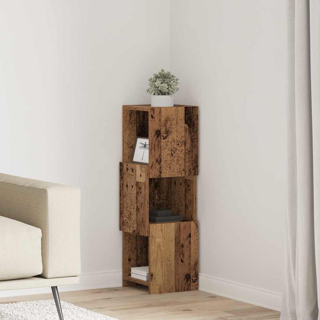 Eckschrank 25,5x25x80cm Holzwerkstoff Altholz