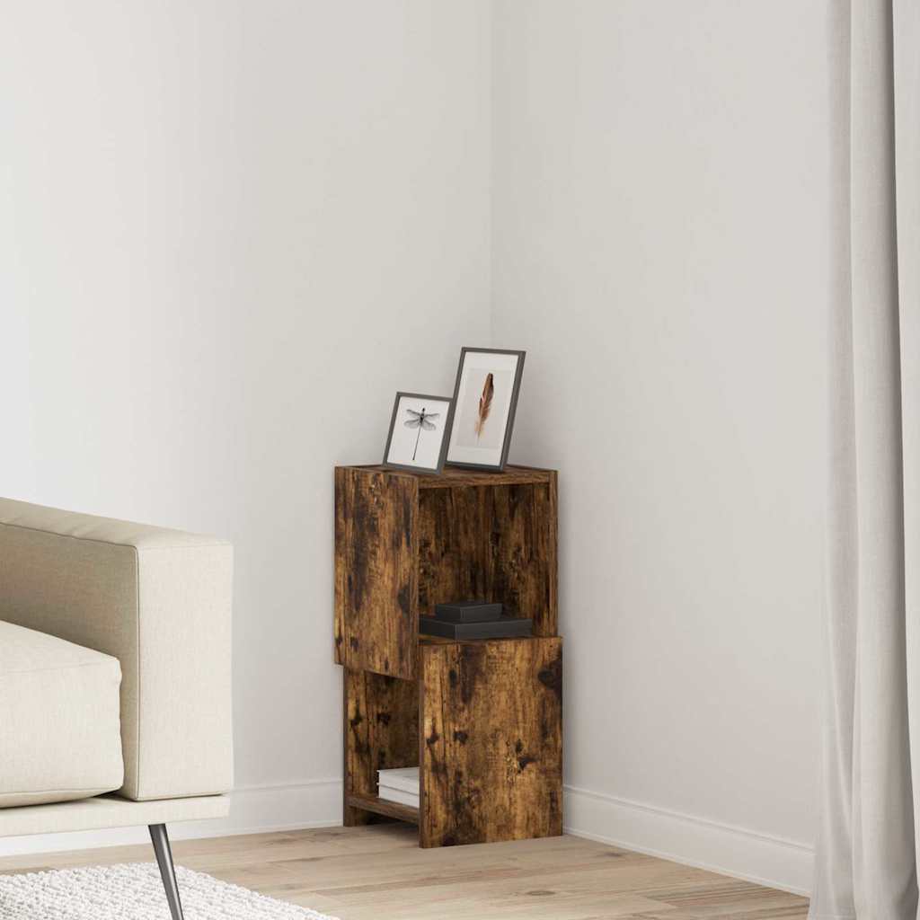 Eckschrank 25,5x25x55cm Holzwerkstoff Räuchereiche