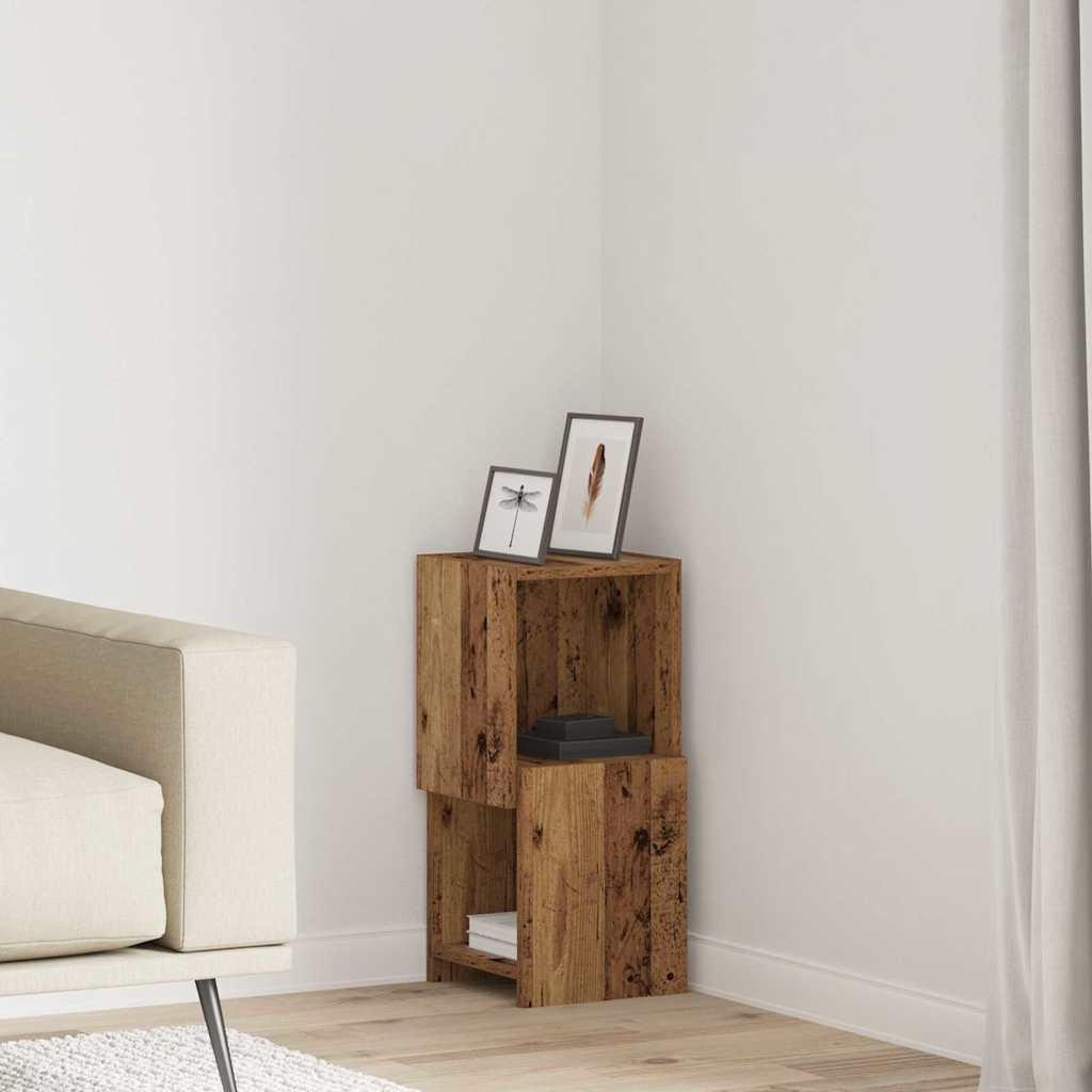 Eckschrank 25,5x25x55cm Holzwerkstoff Altholz