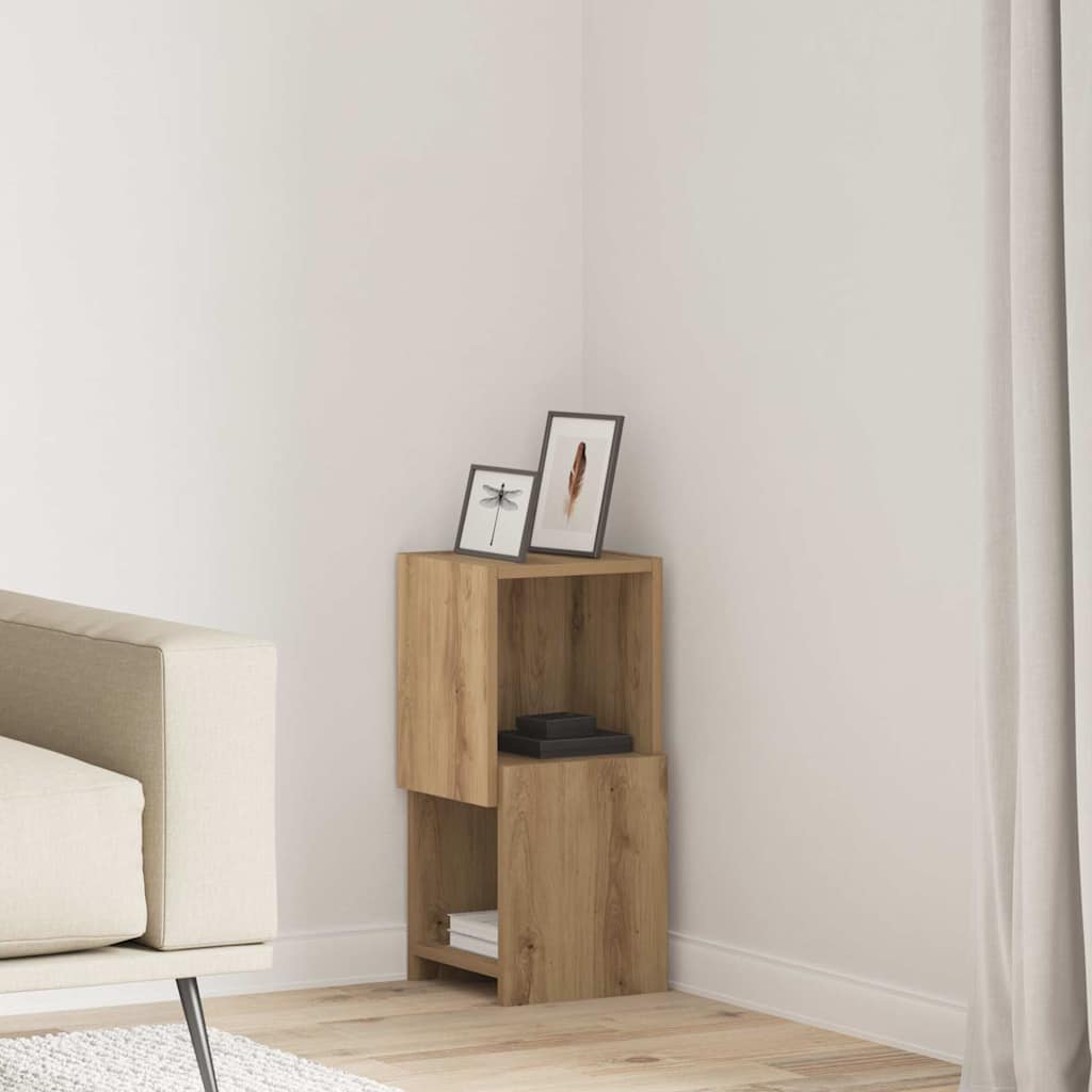 Eckschrank 25,5x25x55cm Holzwerkstoff Artisan-Eiche