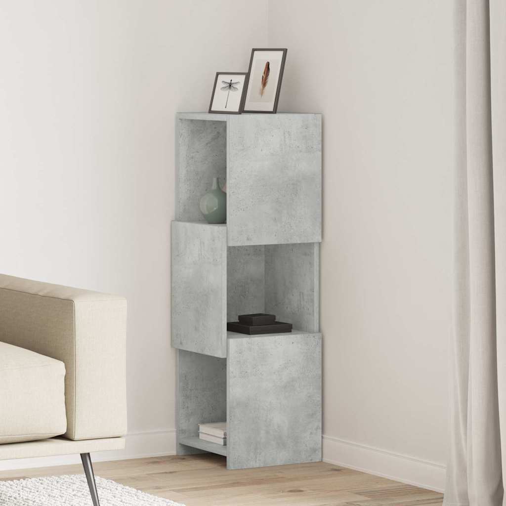 Eckschrank 30,5x30x95cm Holzwerkstoff Betongrau