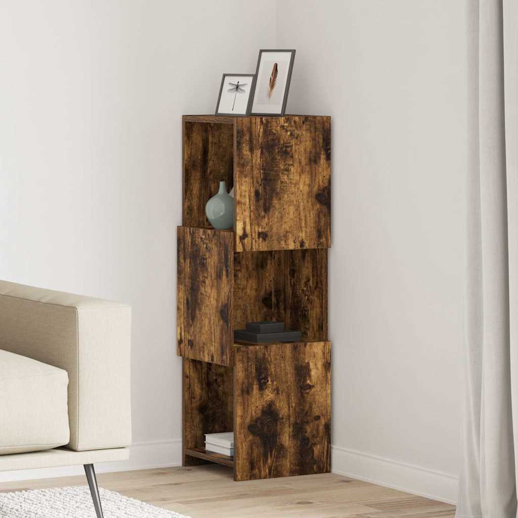 Eckschrank 30,5x30x95cm Holzwerkstoff Räuchereiche