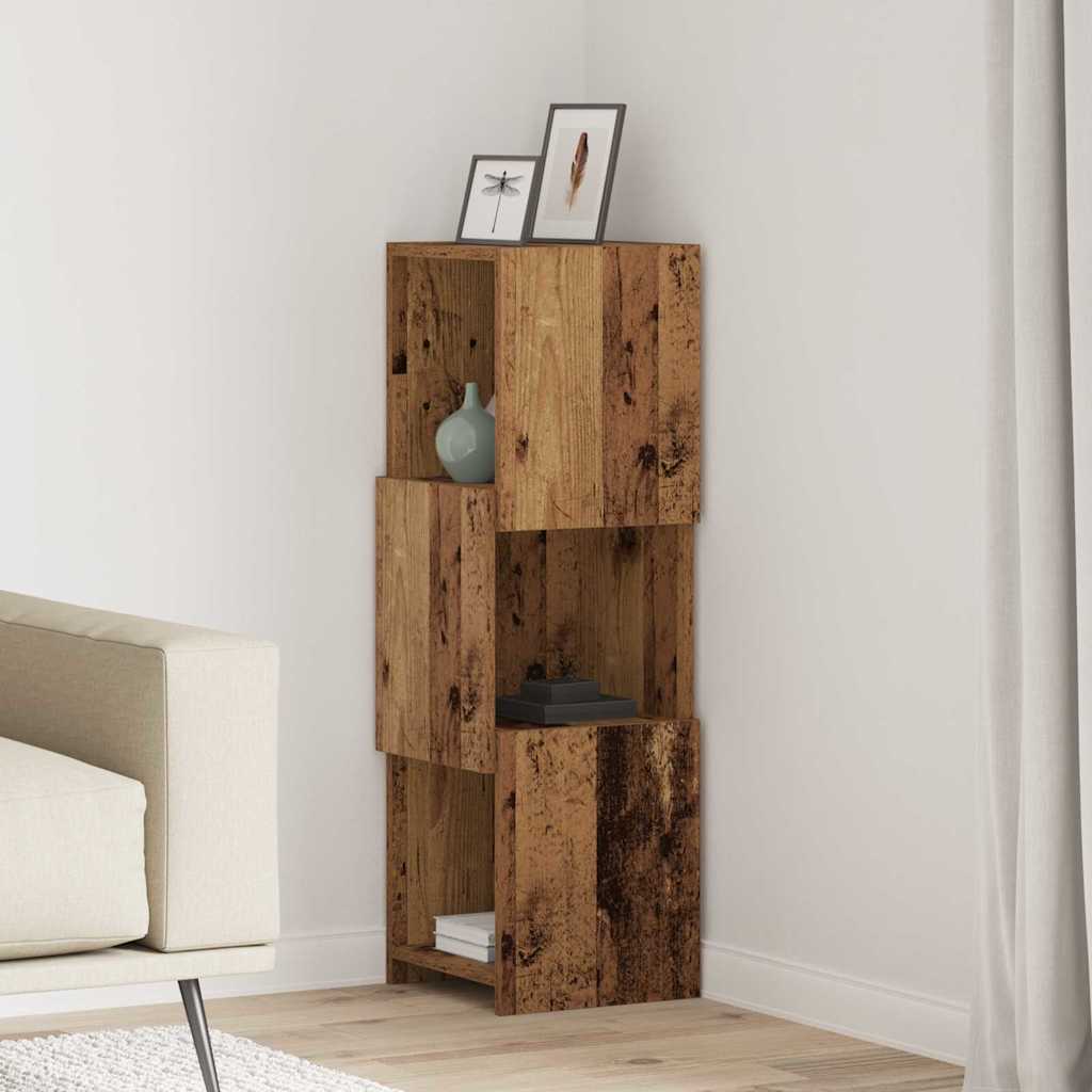 Eckschrank 30,5x30x95cm Holzwerkstoff Altholz
