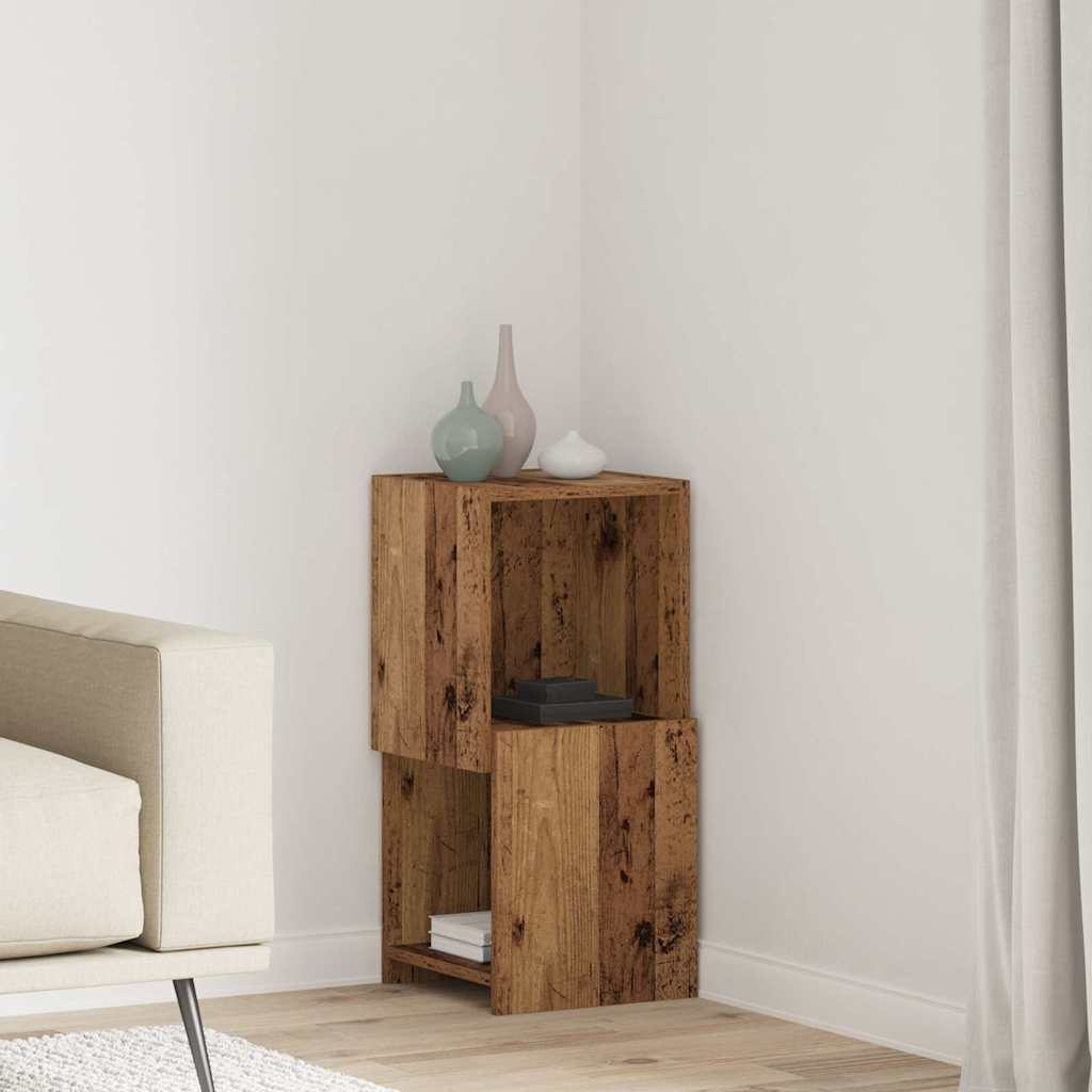 Eckschrank 30,5x30x65cm Holzwerkstoff Altholz