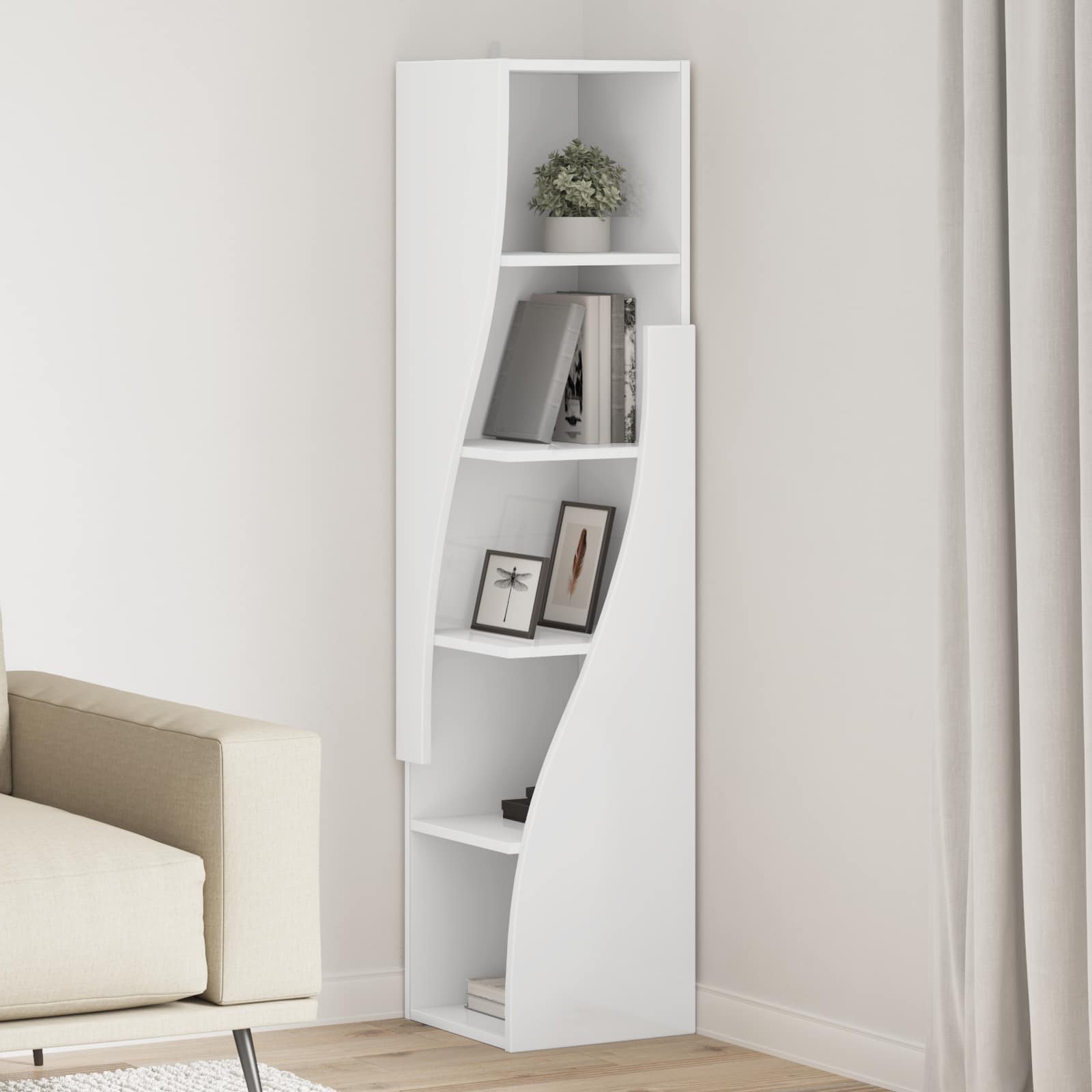 Eckschrank 32x32x140cm Holzwerkstoff