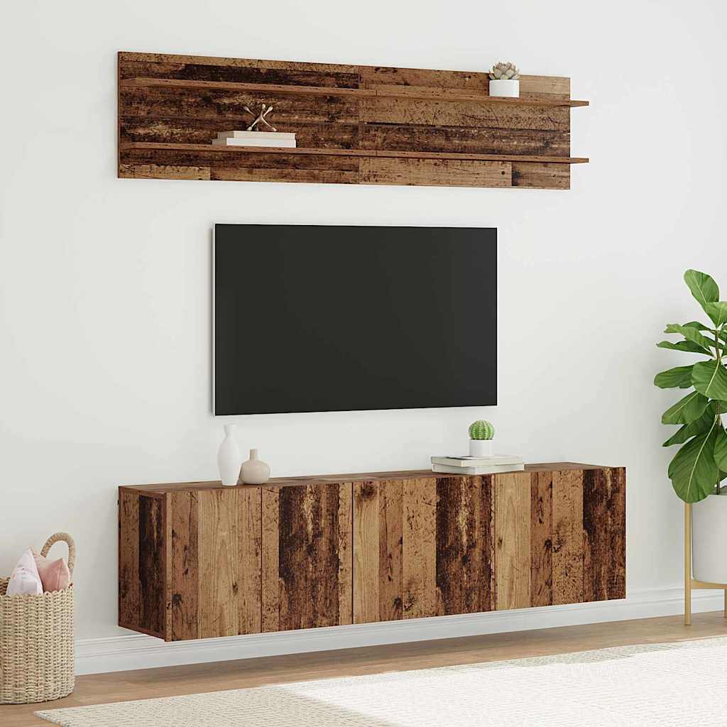 TV-Einheiten 6 stk. Altholz Holzwerkstoff