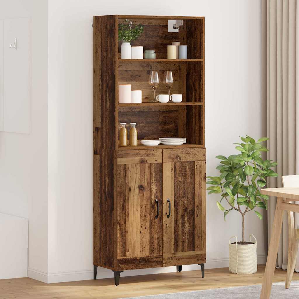 Highboard 2 stk. Altholz 69,5 x 34 x 180 cm Holzwerkstoff