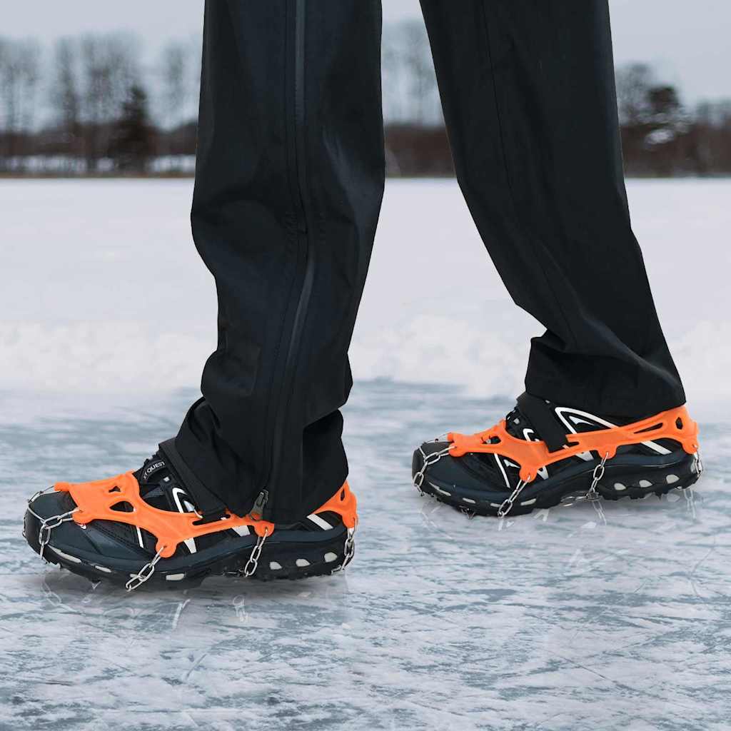 Eiskrallen für Schuhe Orange XL Edelstahl