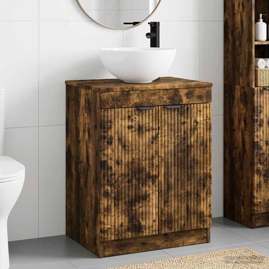 Badezimmermöbel-Set Geräucherte Eiche Holzwerkstoff