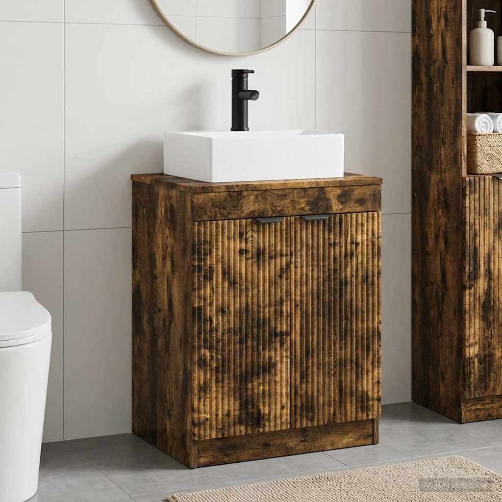 Badezimmermöbel-Set Geräucherte Eiche Holzwerkstoff