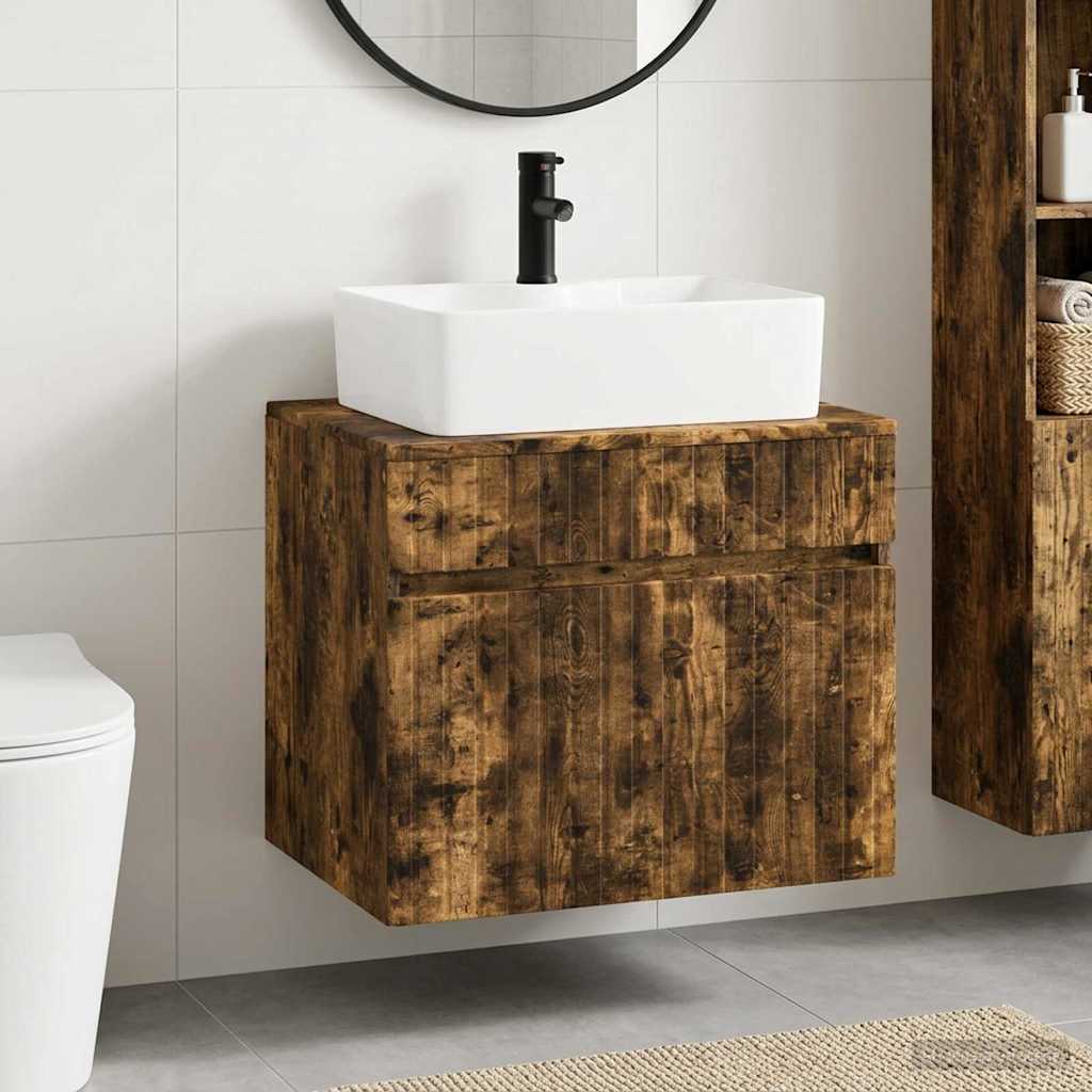 Badezimmermöbel-Set Geräucherte Eiche Holzwerkstoff