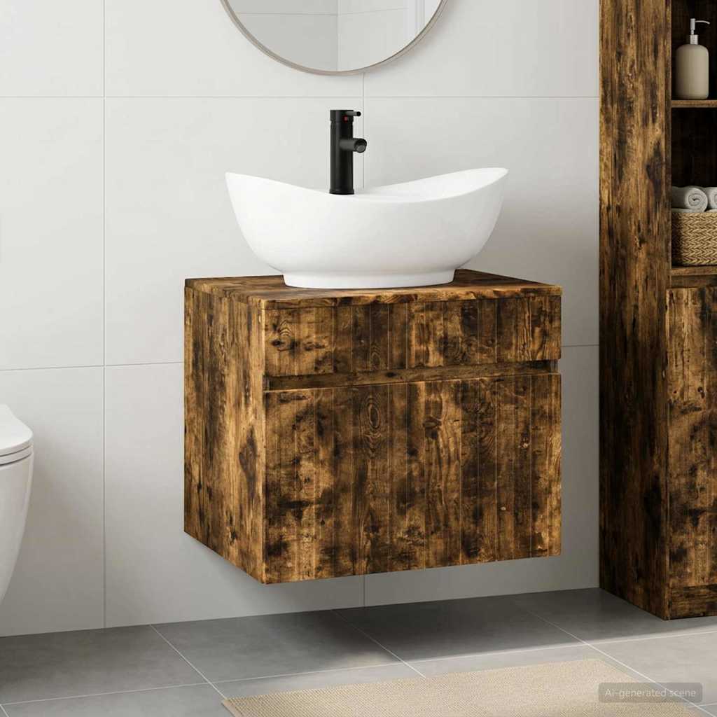 Badezimmermöbel-Set Geräucherte Eiche Holzwerkstoff